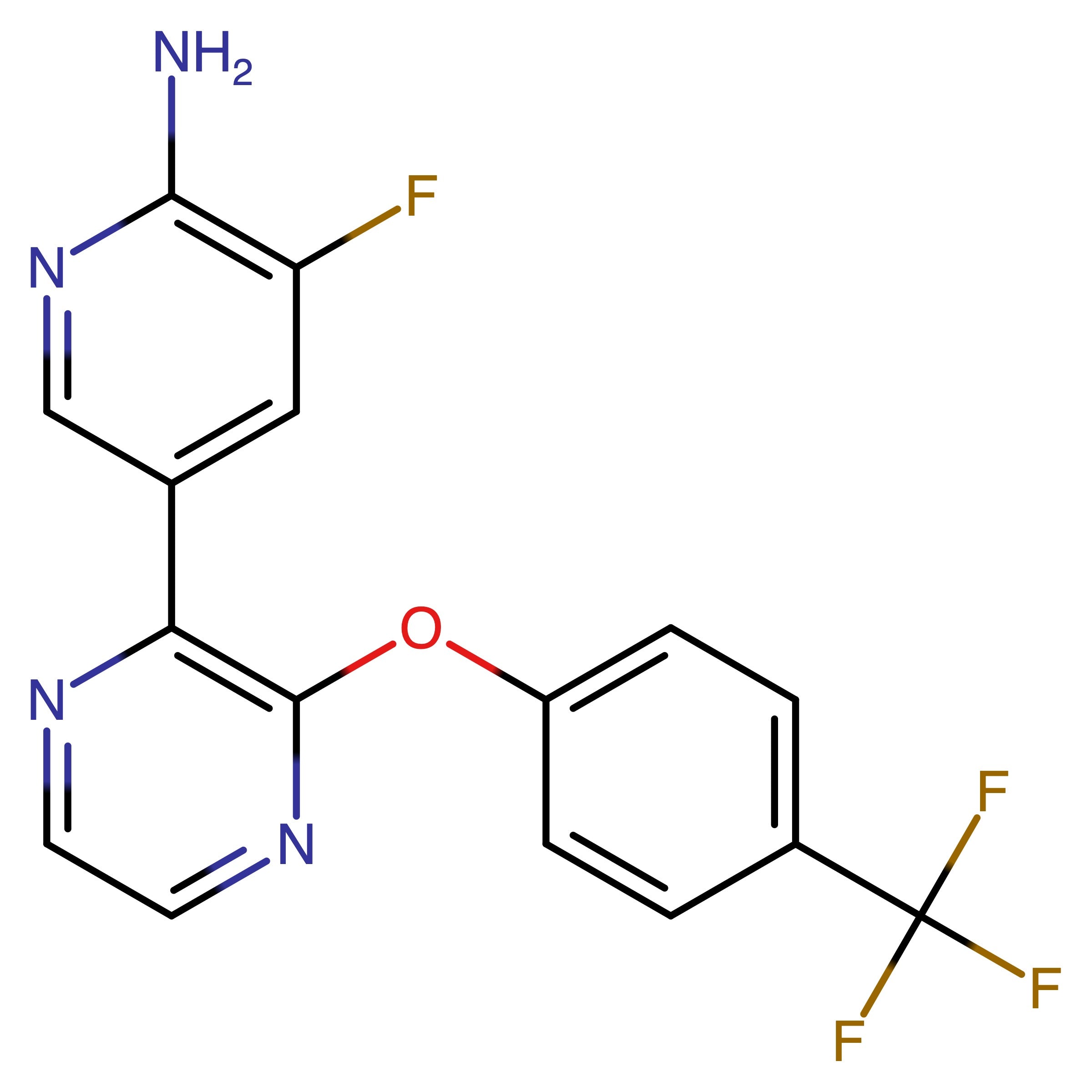 CAS RN 2962795-82-8 | 3-Fluoro-5-(3-(4-(trifluoromethyl)phenoxy)pyrazin-2-yl)pyridin-2-amine