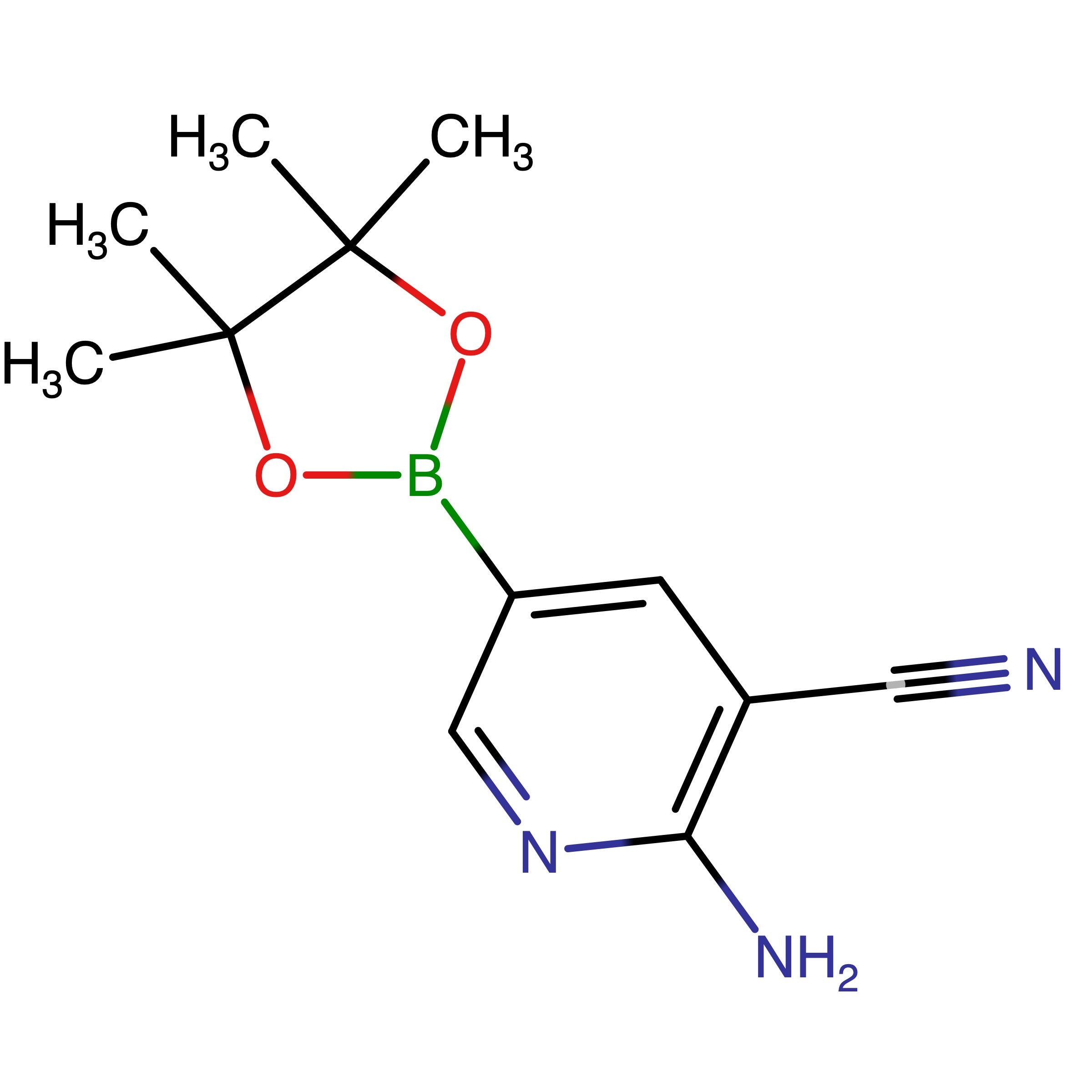 CAS RN 1246372-66-6 | 2-Amino-5-(4,4,5,5-tetramethyl-1,3,2-dioxaborolan-2-yl)nicotinonitrile | MFCD16995200