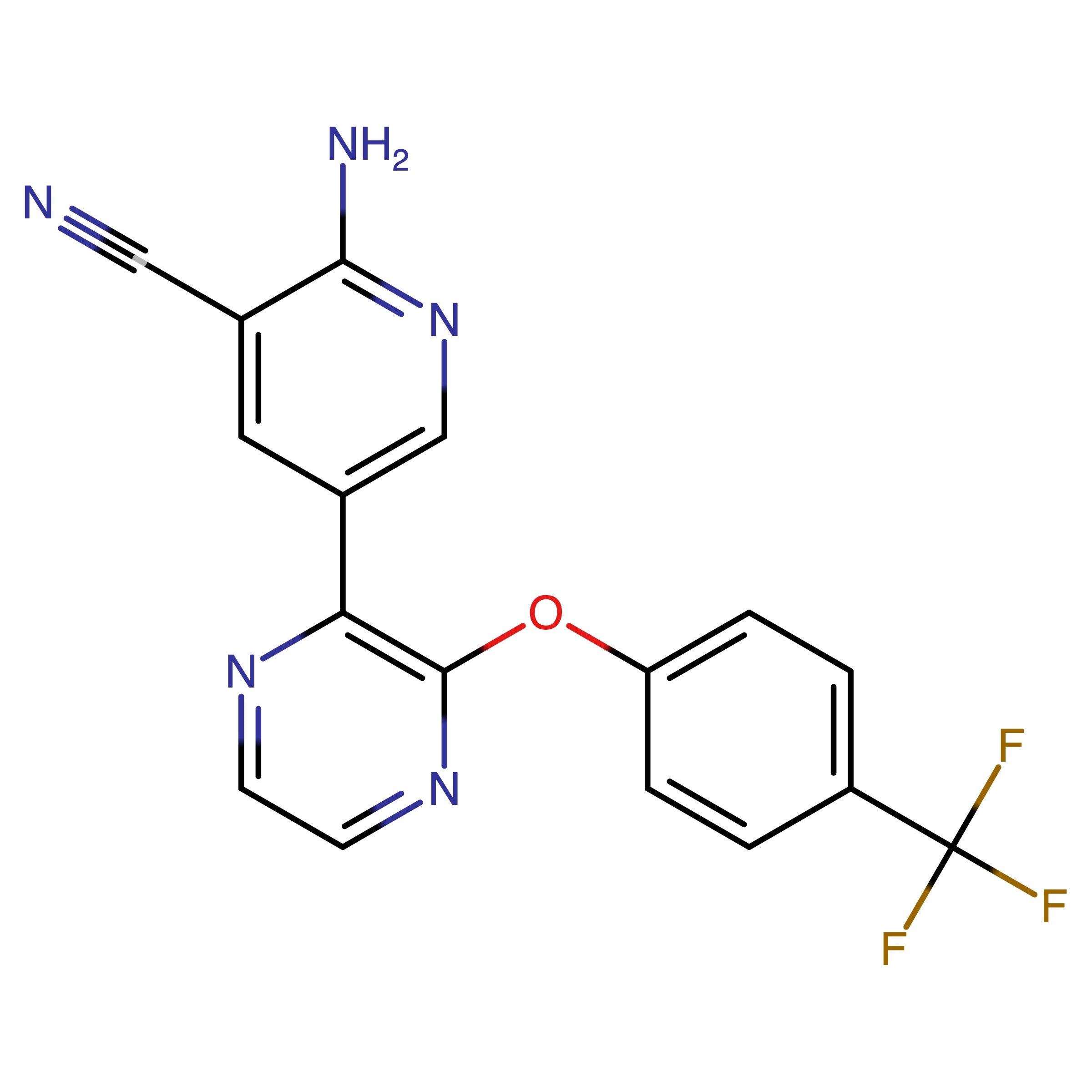 CAS RN 2962795-85-1 | 2-Amino-5-(3-(4-(trifluoromethyl)phenoxy)pyrazin-2-yl)nicotinonitrile