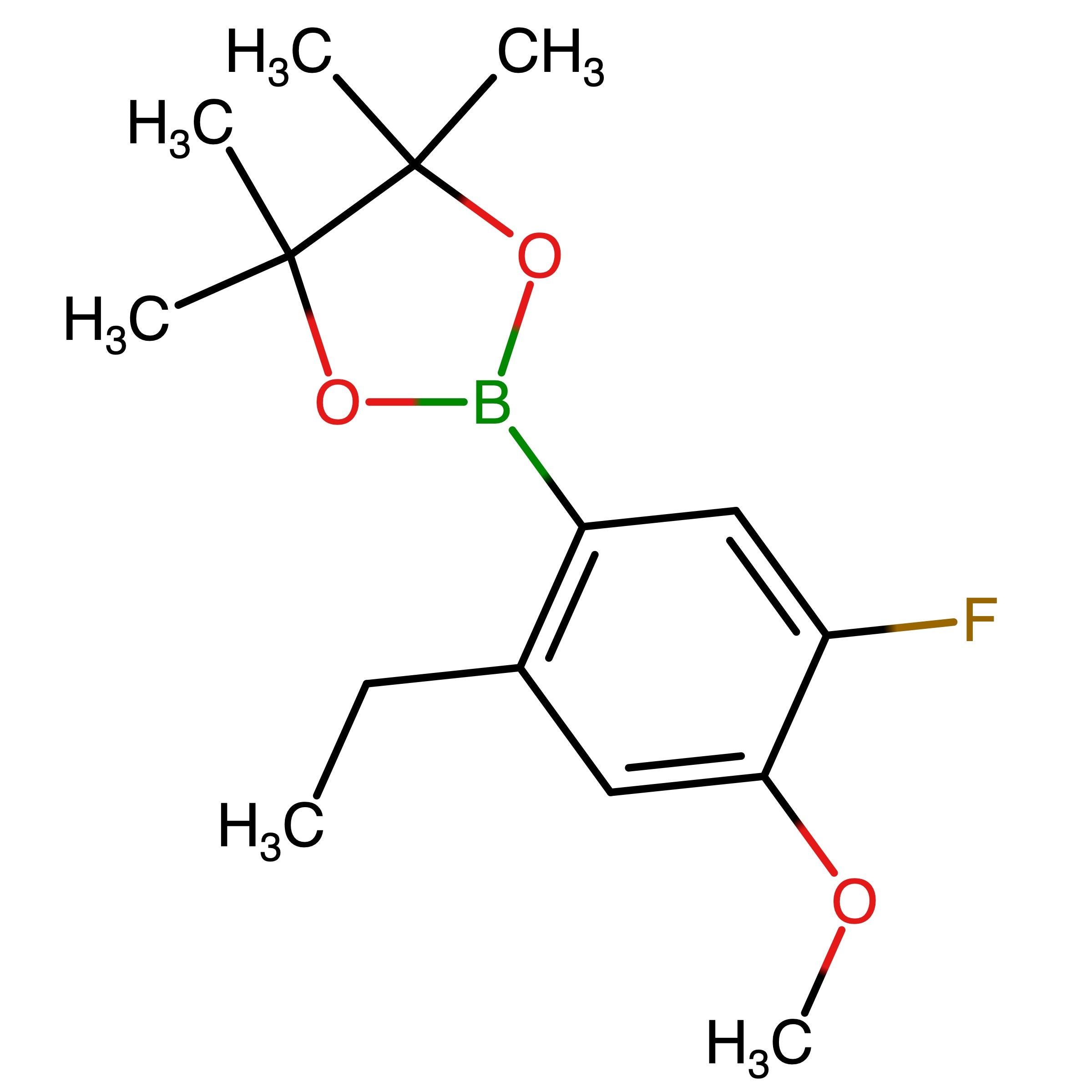CAS RN 1421503-46-9 | 2-(2-Ethyl-5-fluoro-4-methoxyphenyl)-4,4,5,5-tetramethyl-1,3,2-dioxaborolane | MFCD27977068