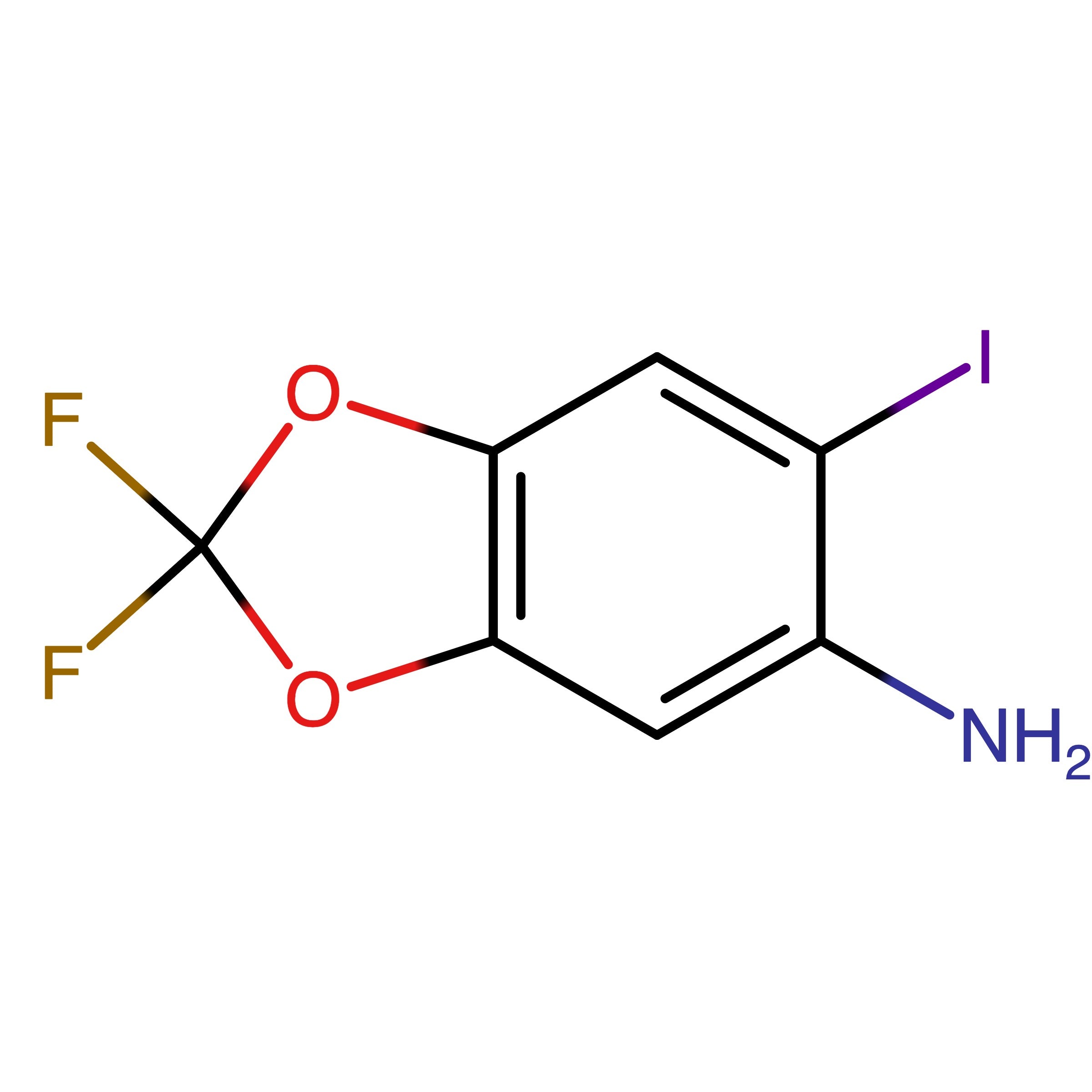 CAS RN 1000802-68-5 | 2,2-Difluoro-6-iodobenzo[d][1,3]dioxol-5-amine