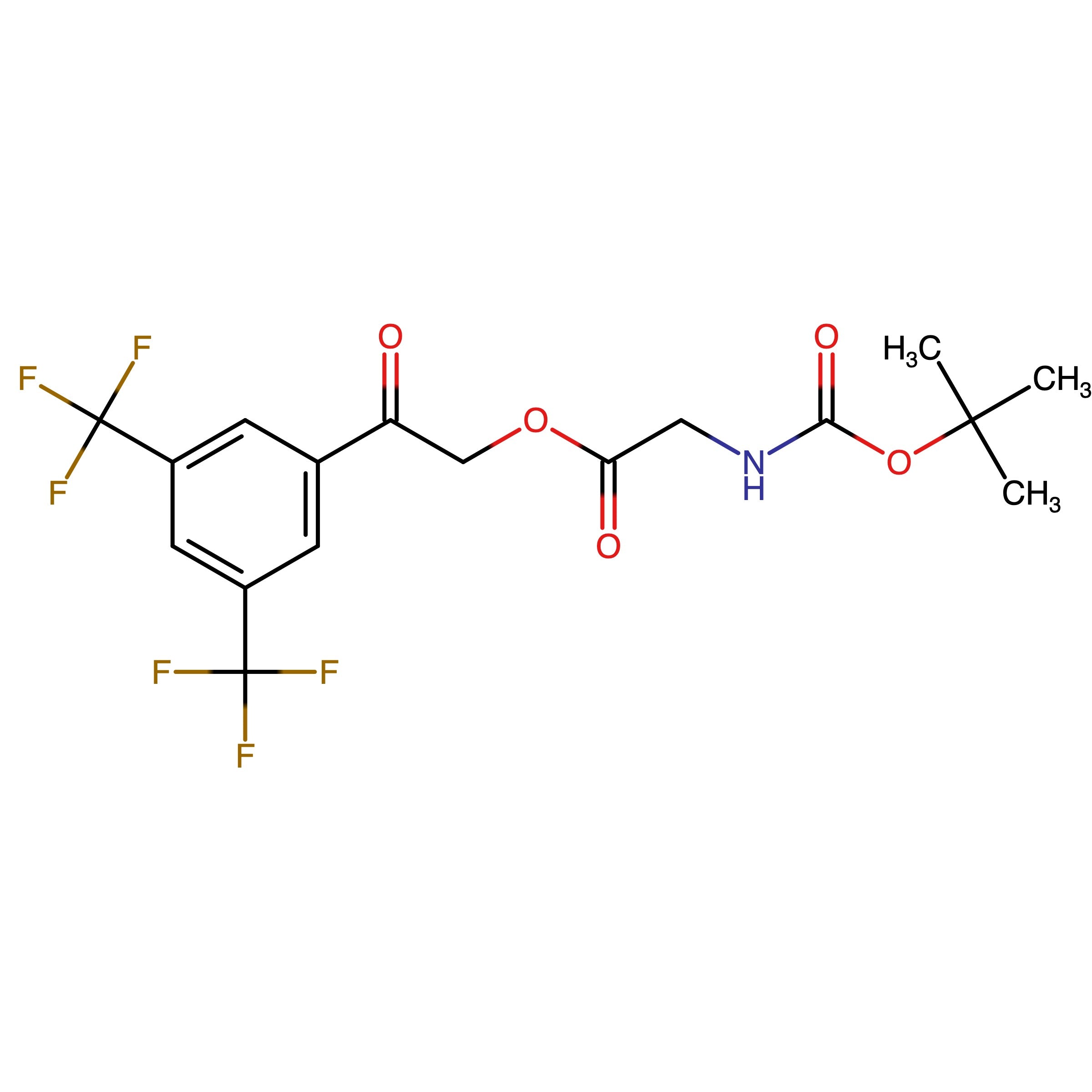 CAS RN 1454262-17-9 | 2-(3,5-Bis(trifluoromethyl)phenyl)-2-oxoethyl (tert-butoxycarbonyl)glycinate