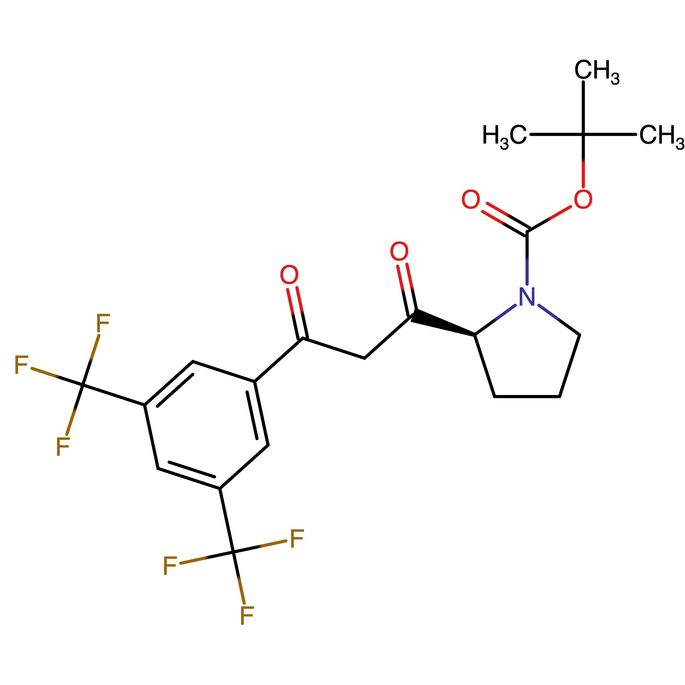 CAS RN 1454262-19-1 | tert-Butyl (S)-2-(3-(3,5-bis(trifluoromethyl)phenyl)-3-oxopropanoyl)pyrrolidine-1-carboxylate