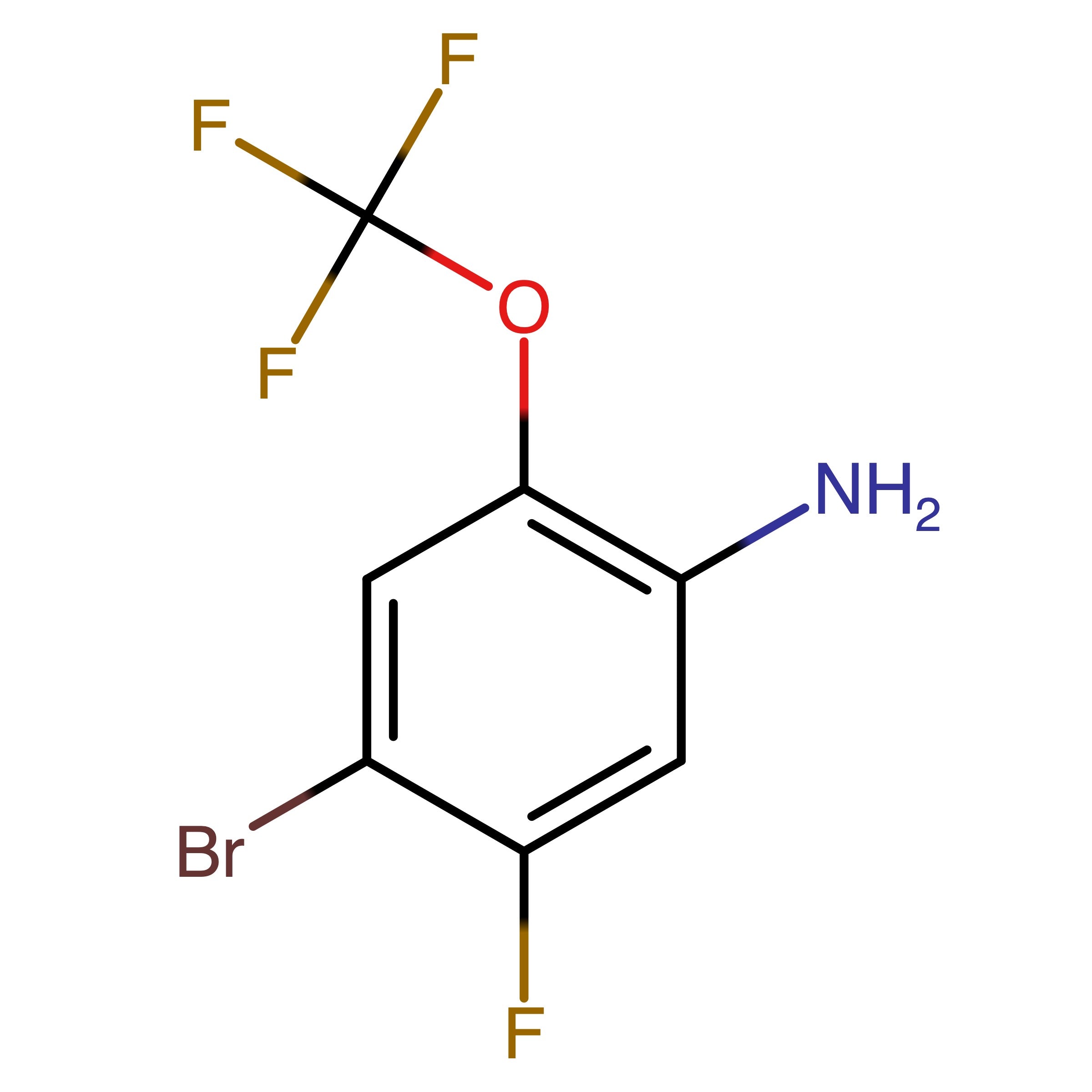 CAS RN 1805180-06-6 | 4-Bromo-5-fluoro-2-(trifluoromethoxy)aniline | MFCD28740756