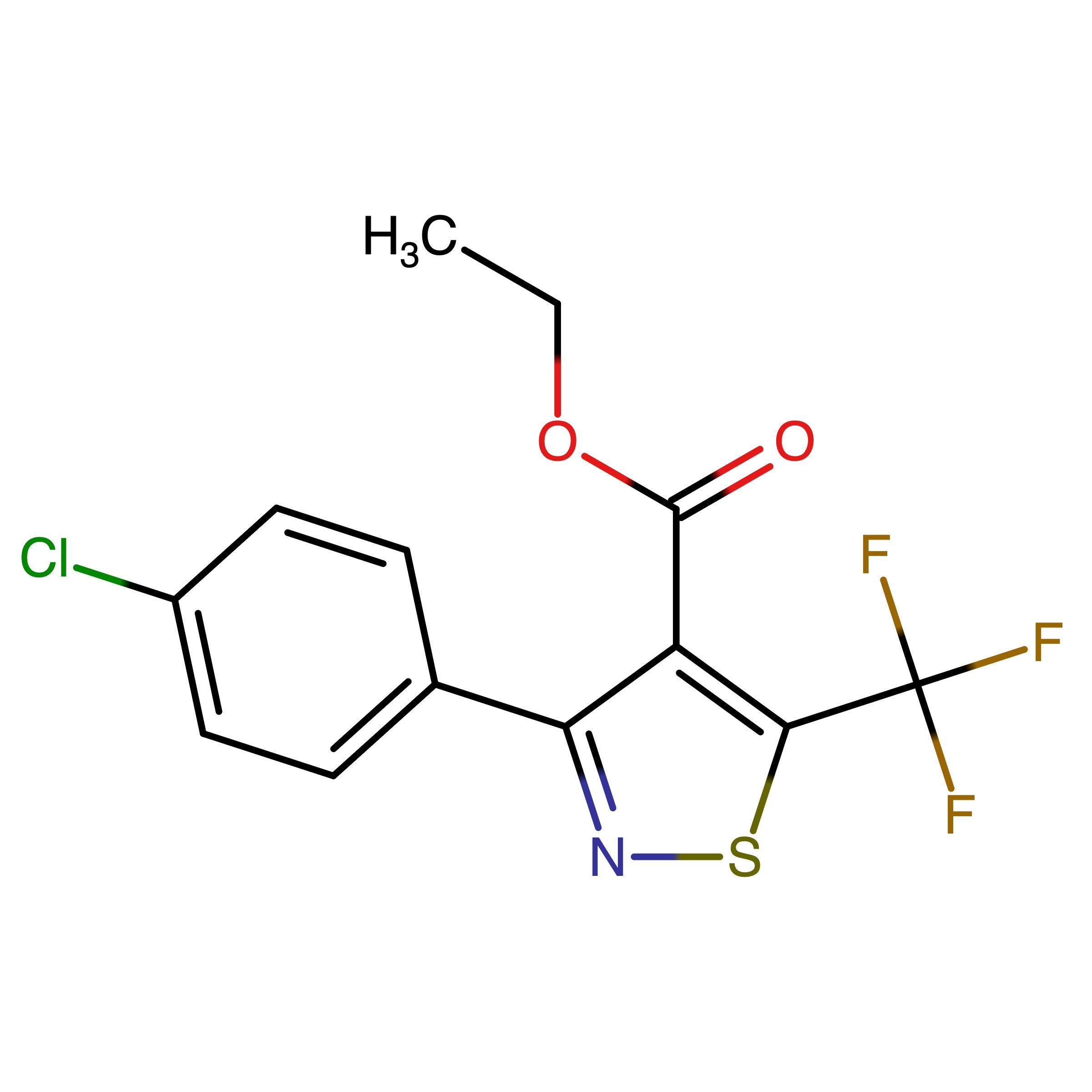 CAS RN 1628450-60-1 | Ethyl 3-(4-chlorophenyl)-5-(trifluoromethyl)isothiazole-4-carboxylate | MFCD03085831