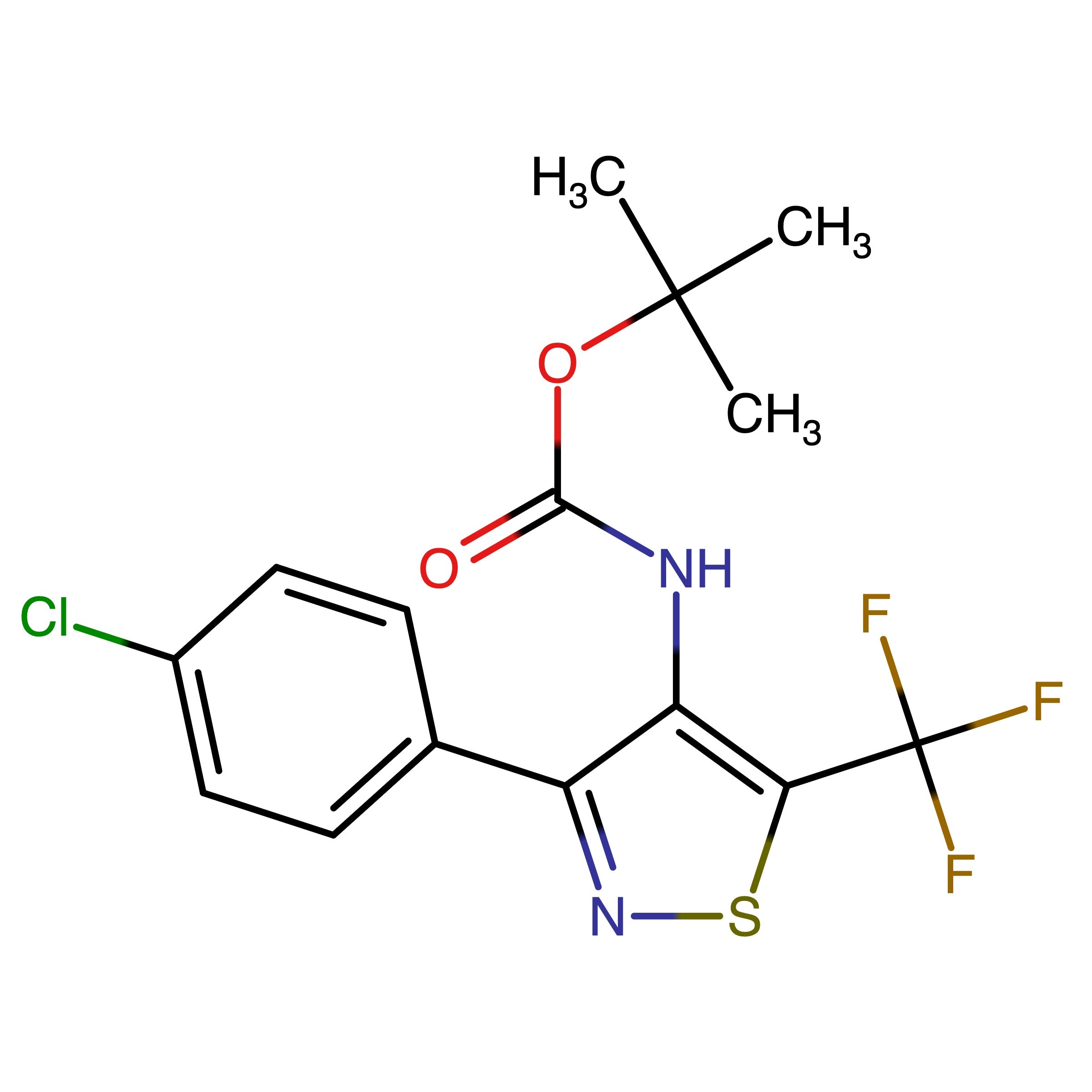 CAS RN 2159082-46-7 | tert-Butyl (3-(4-chlorophenyl)-5-(trifluoromethyl)isothiazol-4-yl)carbamate