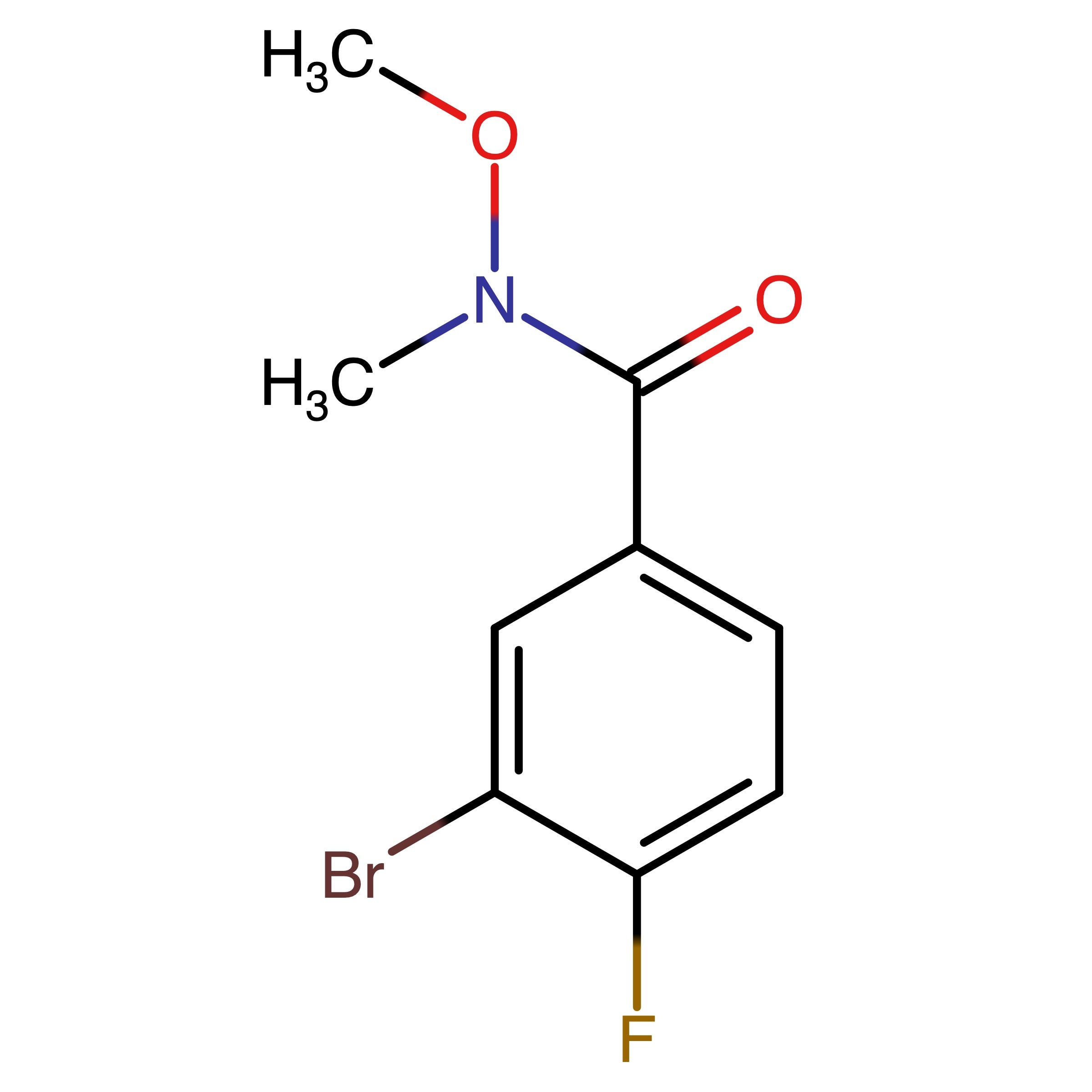 CAS RN 1220124-55-9 | 3-Bromo-4-fluoro-N-methoxy-N-methylbenzamide | MFCD11847401
