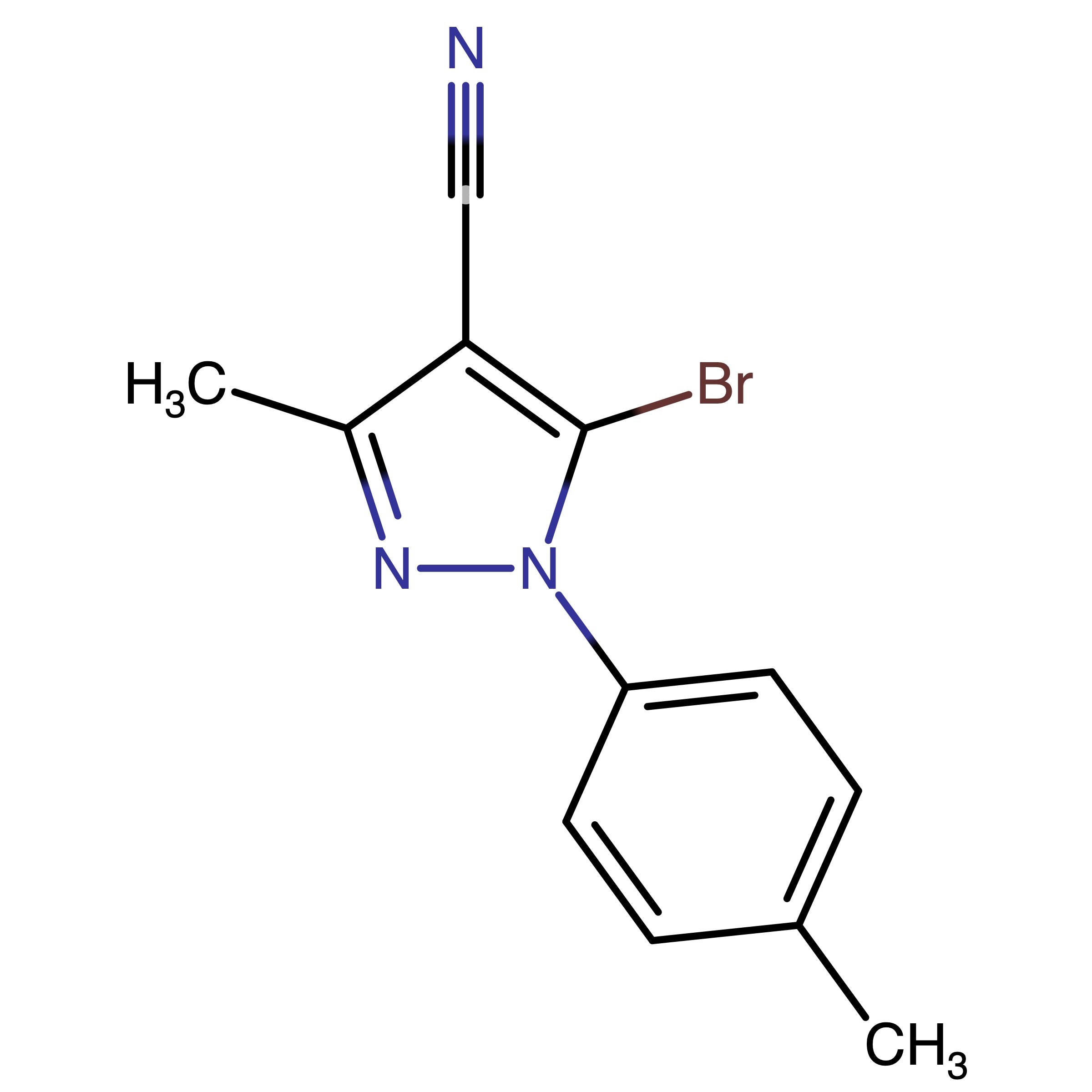CAS RN 2159082-56-9 | 5-Bromo-3-methyl-1-(p-tolyl)-1H-pyrazole-4-carbonitrile