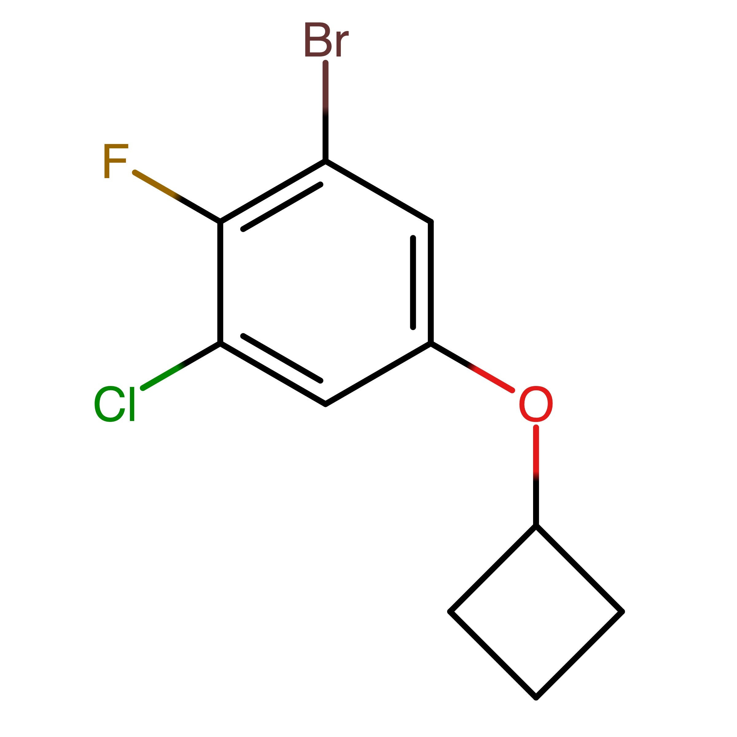 CAS RN 2088284-75-5 | 1-Bromo-3-chloro-5-cyclobutoxy-2-fluorobenzene | MFCD30829933