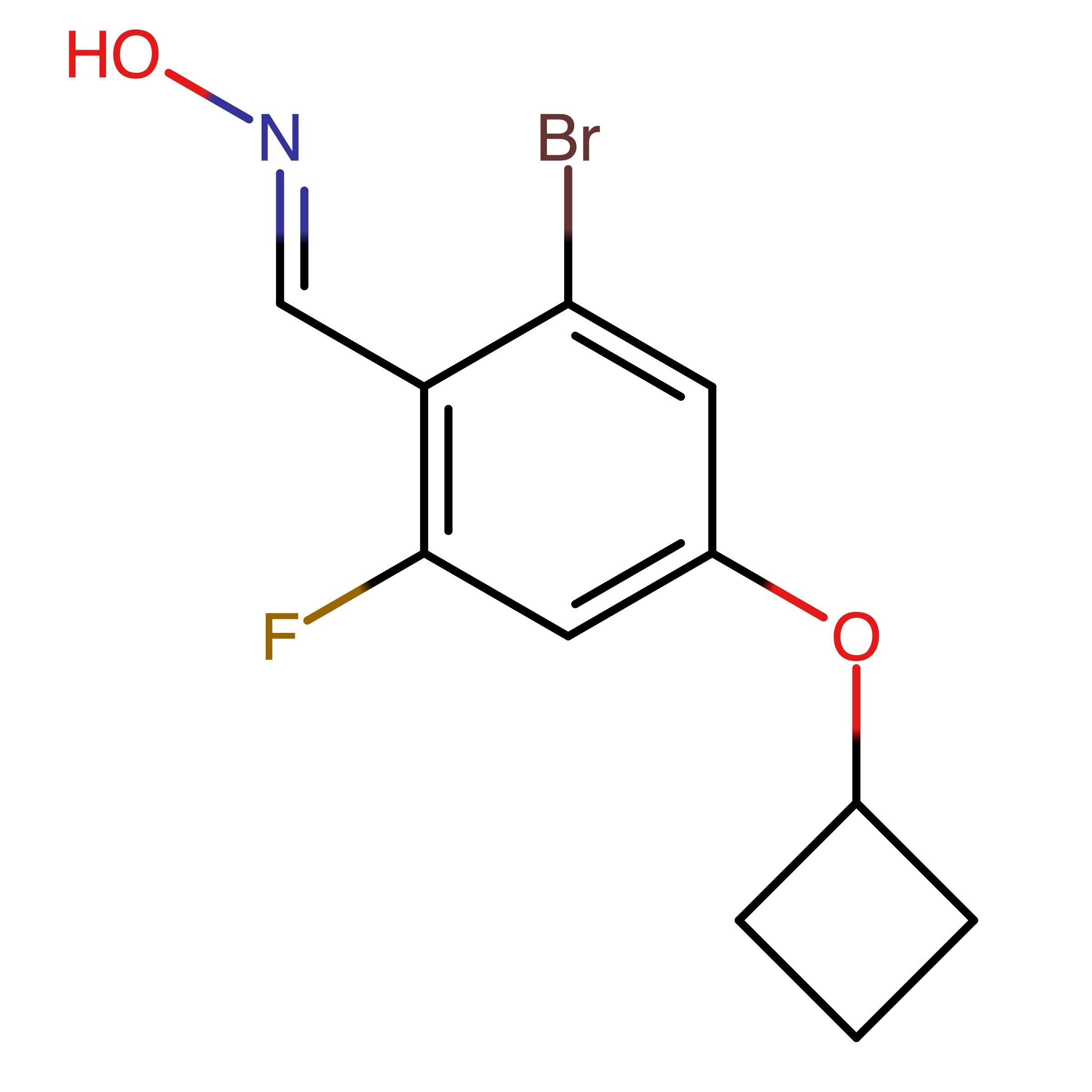 CAS RN 2159082-66-1 | (E)-2-Bromo-4-cyclobutoxy-6-fluorobenzaldehyde oxime