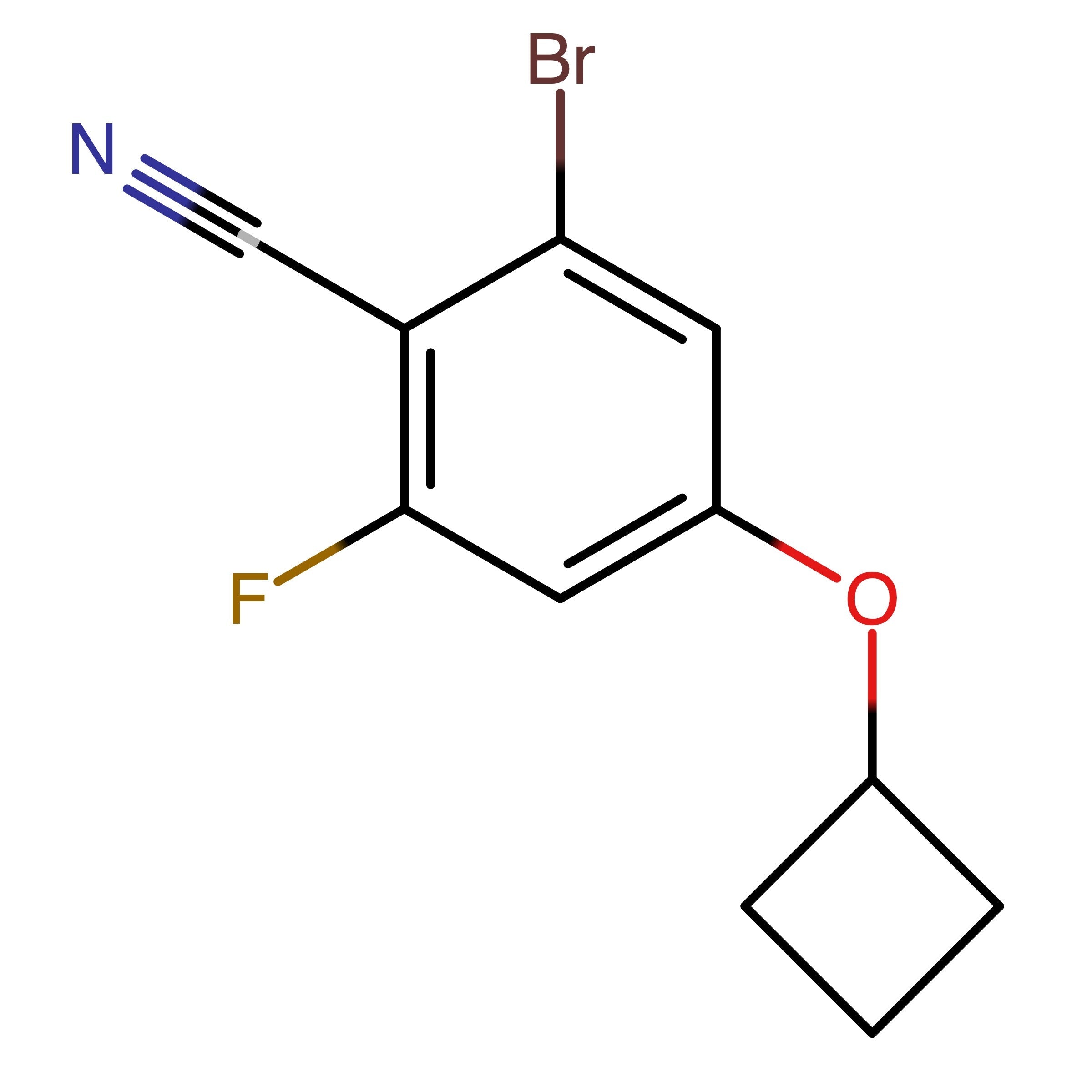 CAS RN 1956364-60-5 | 2-Bromo-4-cyclobutoxy-6-fluorobenzonitrile