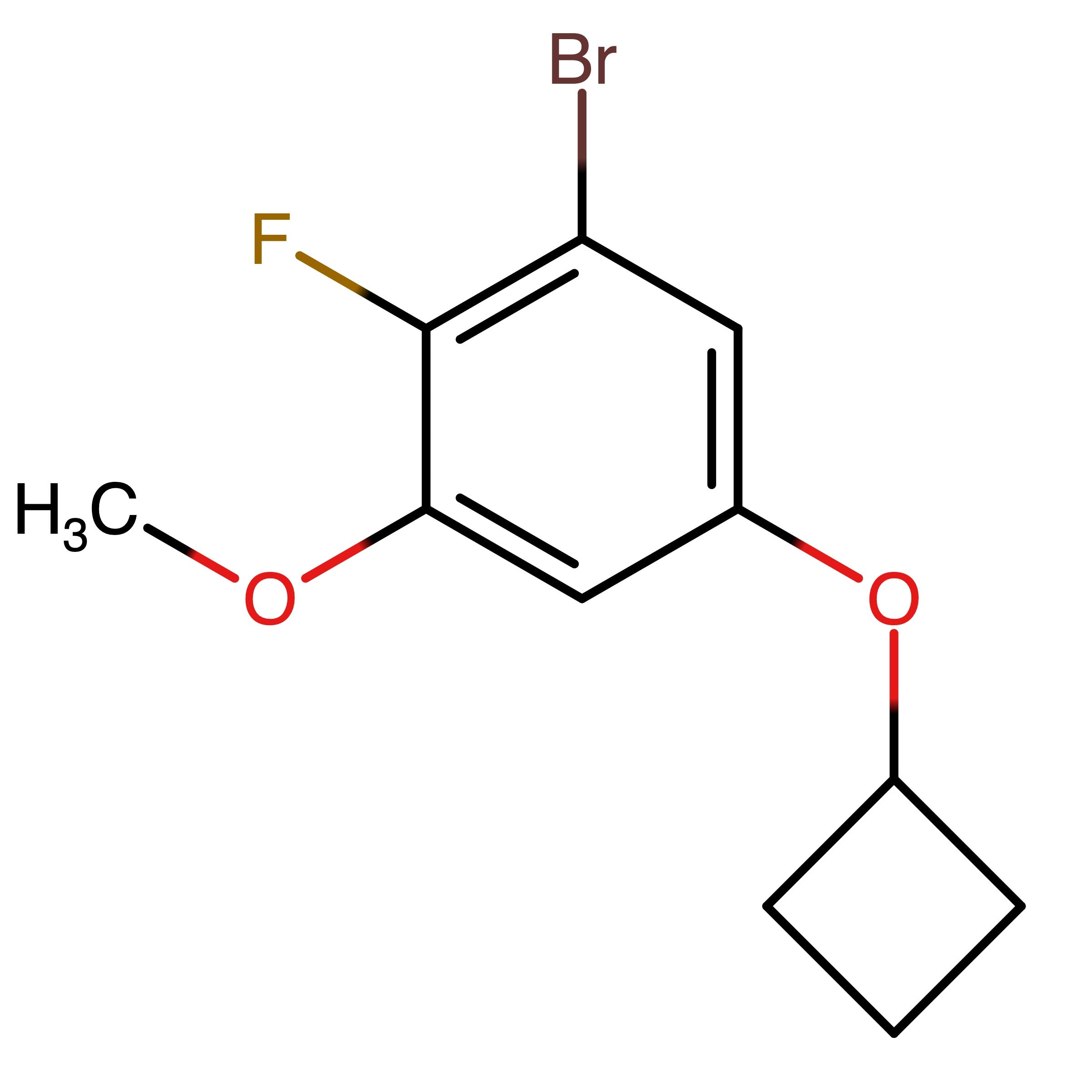 CAS RN 2088284-76-6 | 1-Bromo-5-cyclobutoxy-2-fluoro-3-methoxybenzene | MFCD30829935