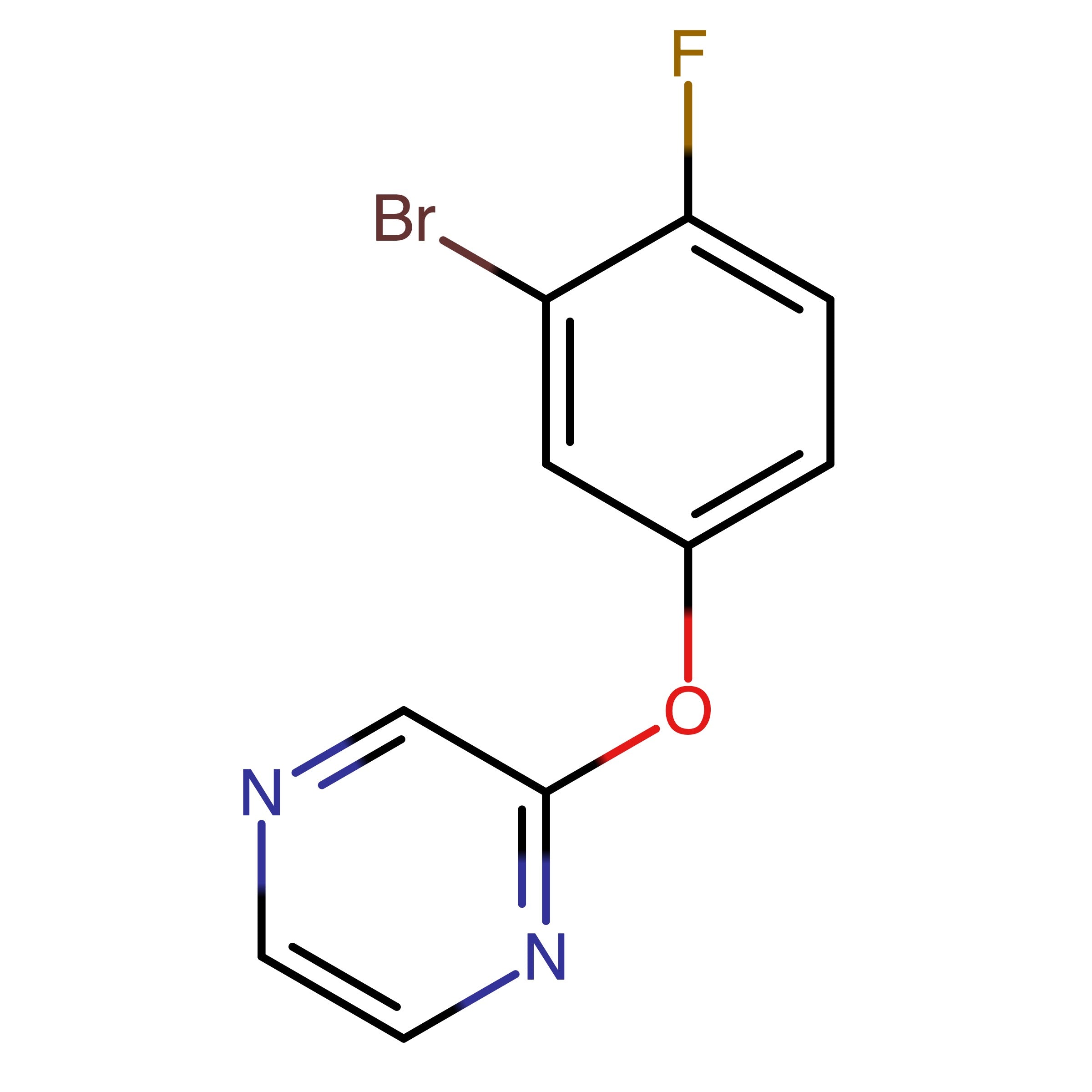 CAS RN 1548463-40-6 | 2-(3-Bromo-4-fluorophenoxy)pyrazine