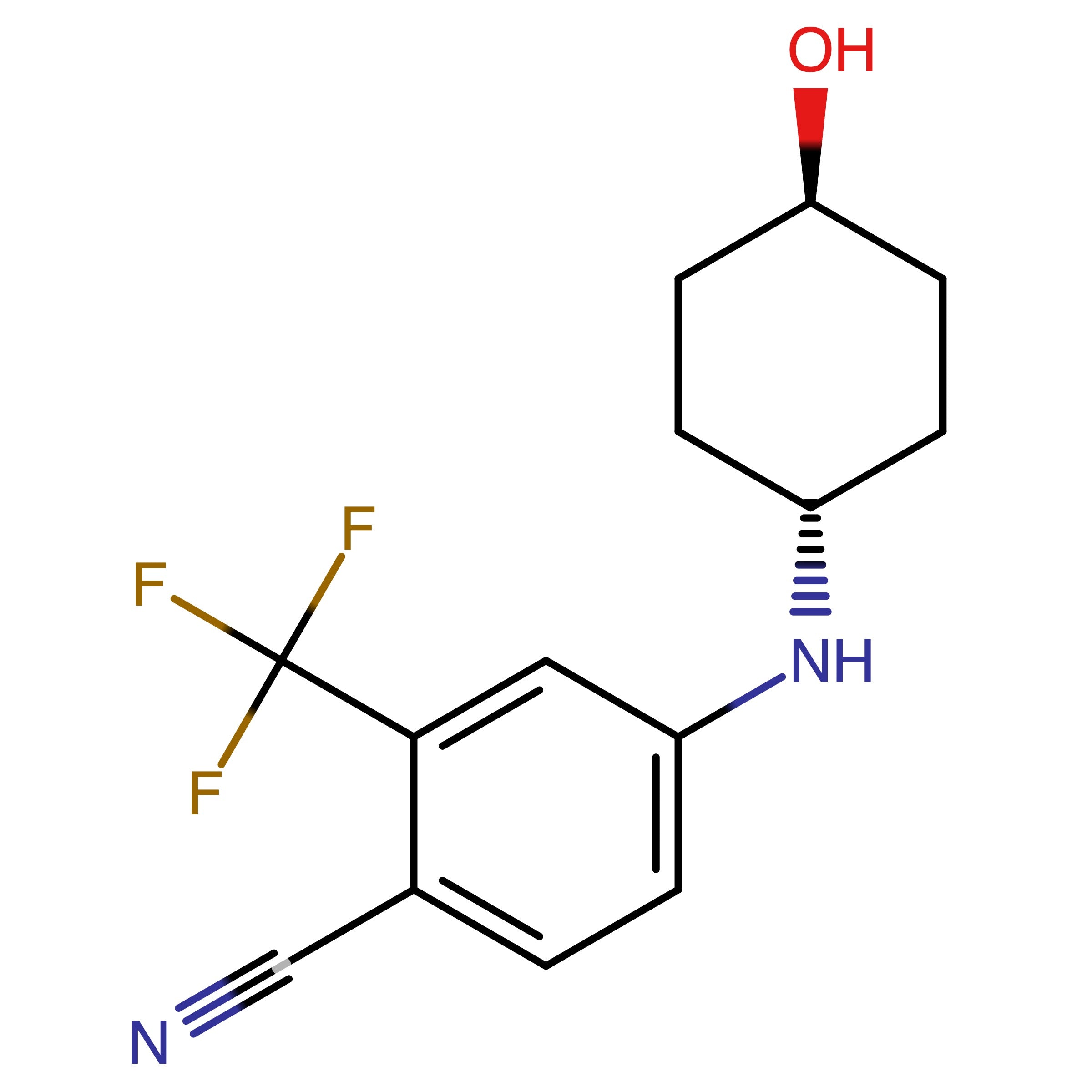 CAS RN 1163268-86-7 | 4-(((1R,4R)-4-Hydroxycyclohexyl)amino)-2-(trifluoromethyl)benzonitrile