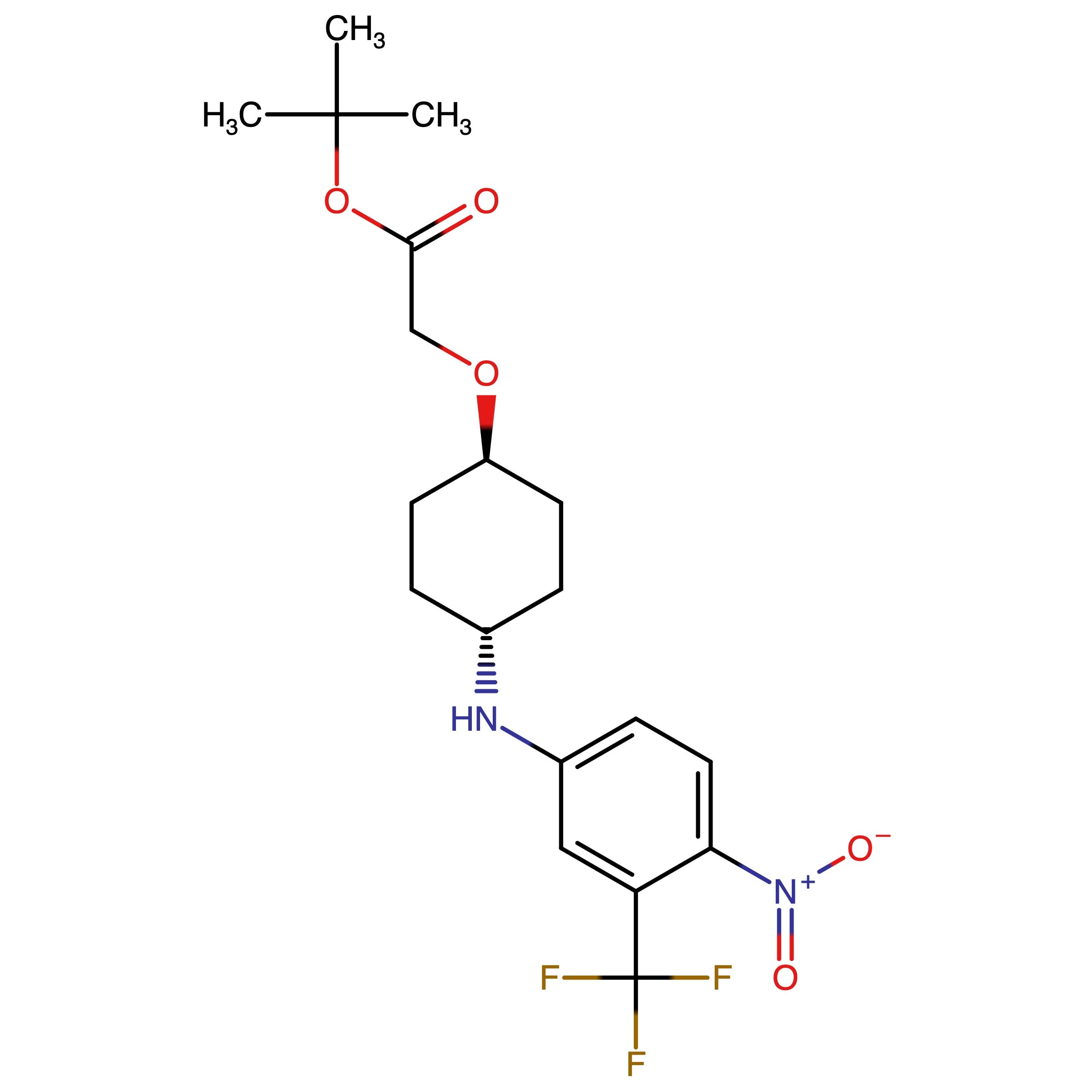 CAS RN 1258838-34-4 | tert-Butyl 2-(((1R,4R)-4-((4-nitro-3-(trifluoromethyl)phenyl)amino)cyclohexyl)oxy)acetate