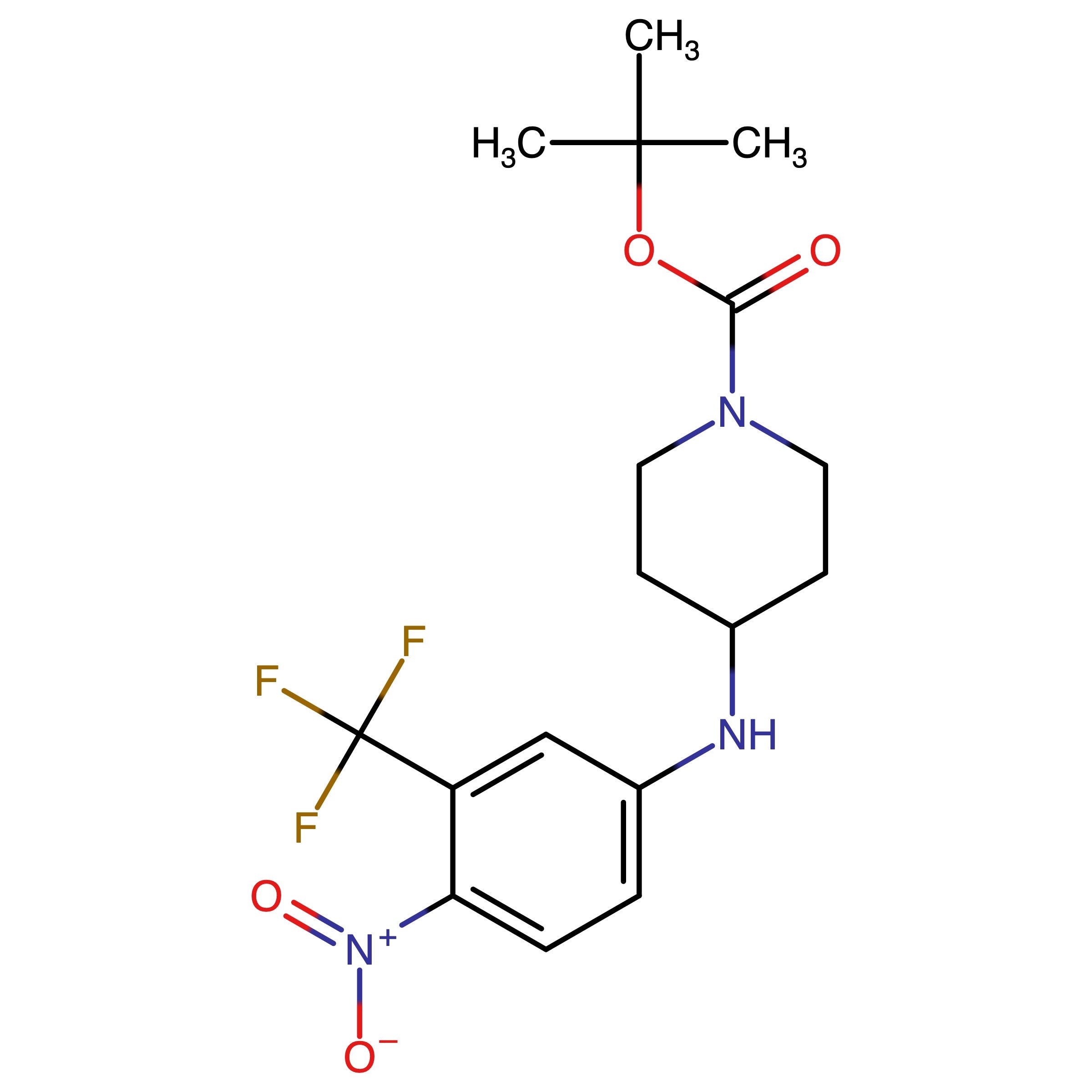 CAS RN 1247040-82-9 | tert-Butyl 4-((4-nitro-3-(trifluoromethyl)phenyl)amino)piperidine-1-carboxylate