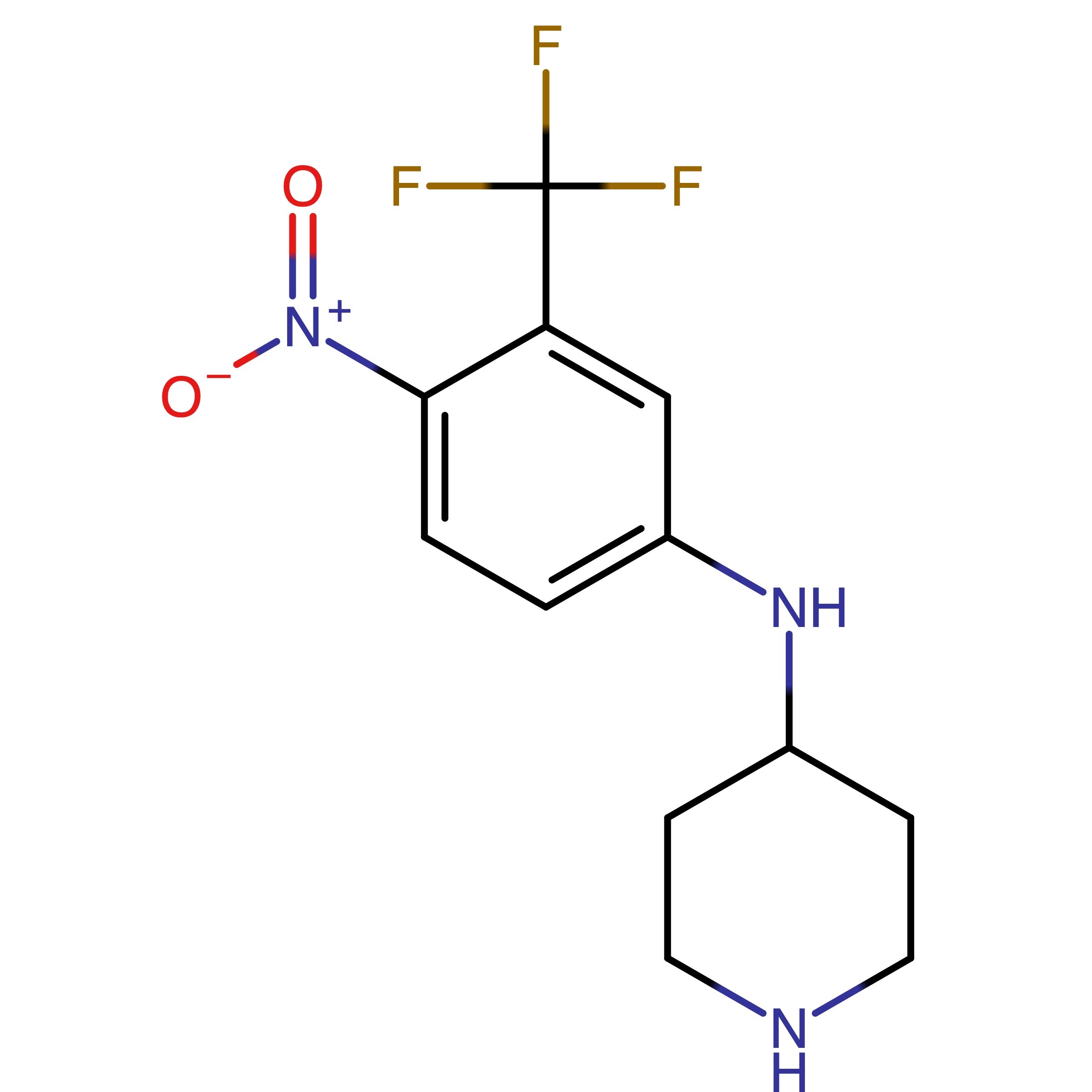 CAS RN 1154234-95-3 | N-(4-Nitro-3-(trifluoromethyl)phenyl)piperidin-4-amine