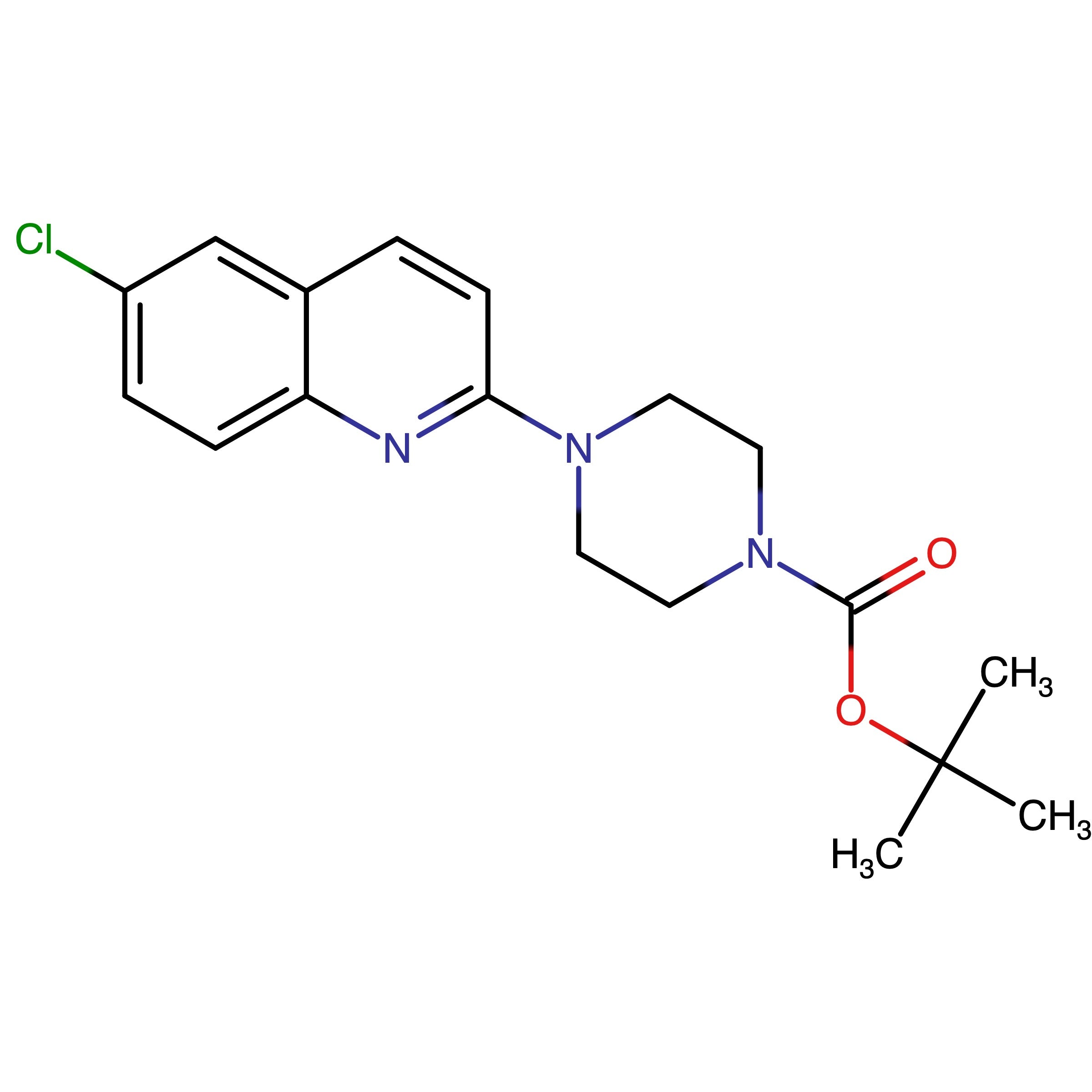 CAS RN 890709-18-9 | tert-Butyl 4-(6-chloroquinolin-2-yl)piperazine-1-carboxylate