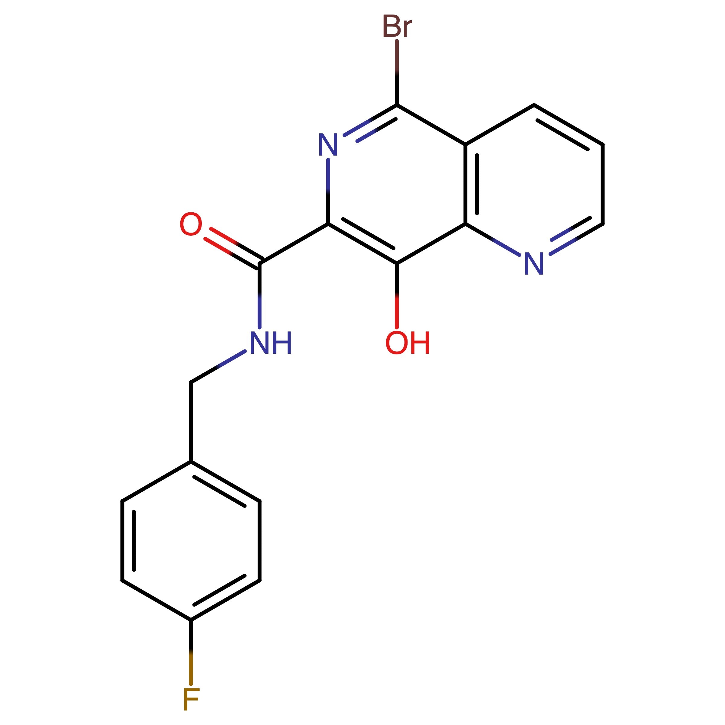 CAS RN 410544-56-8 | 5-Bromo-N-(4-fluorobenzyl)-8-hydroxy-1,6-naphthyridine-7-carboxamide | MFCD20270598