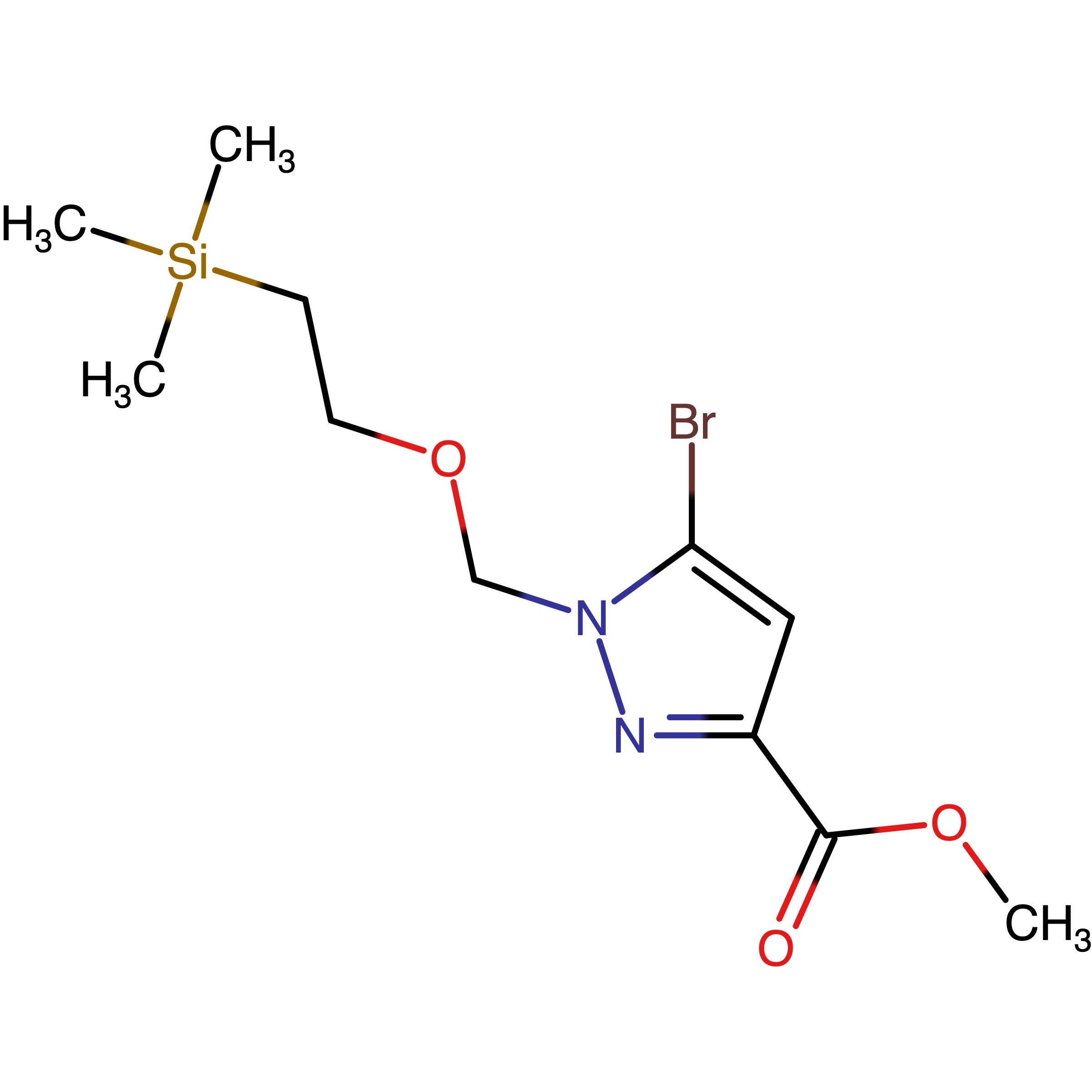 CAS RN 2414580-80-4 | Methyl 5-bromo-1-((2-(trimethylsilyl)ethoxy)methyl)-1H-pyrazole-3-carboxylate