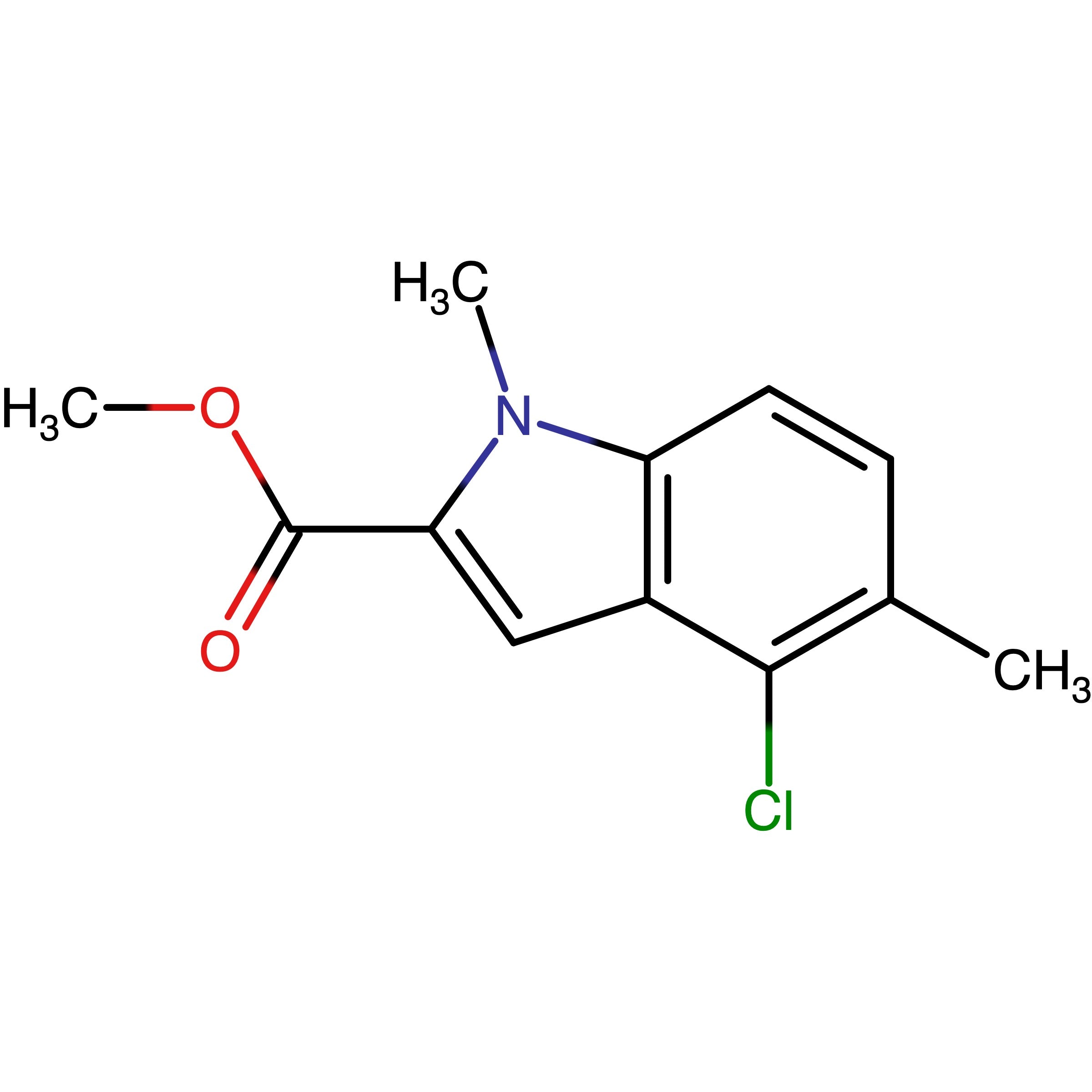 CAS RN 2131807-85-5 | Methyl 4-chloro-1,5-dimethyl-1H-indole-2-carboxylate | MFCD11848428