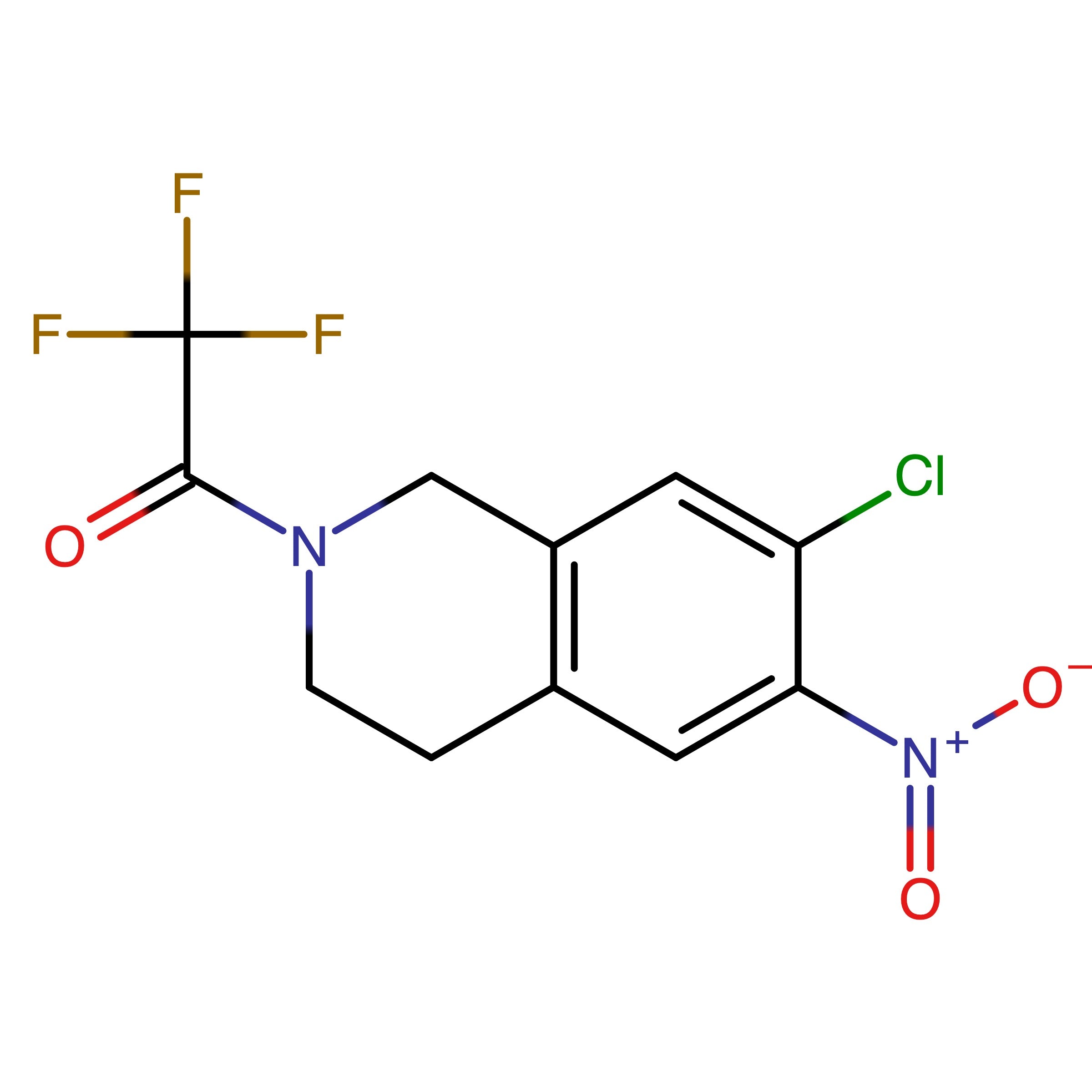 CAS RN 1097920-65-4 | 1-(7-Chloro-6-nitro-3,4-dihydroisoquinolin-2(1H)-yl)-2,2,2-trifluoroethan-1-one | MFCD20921906
