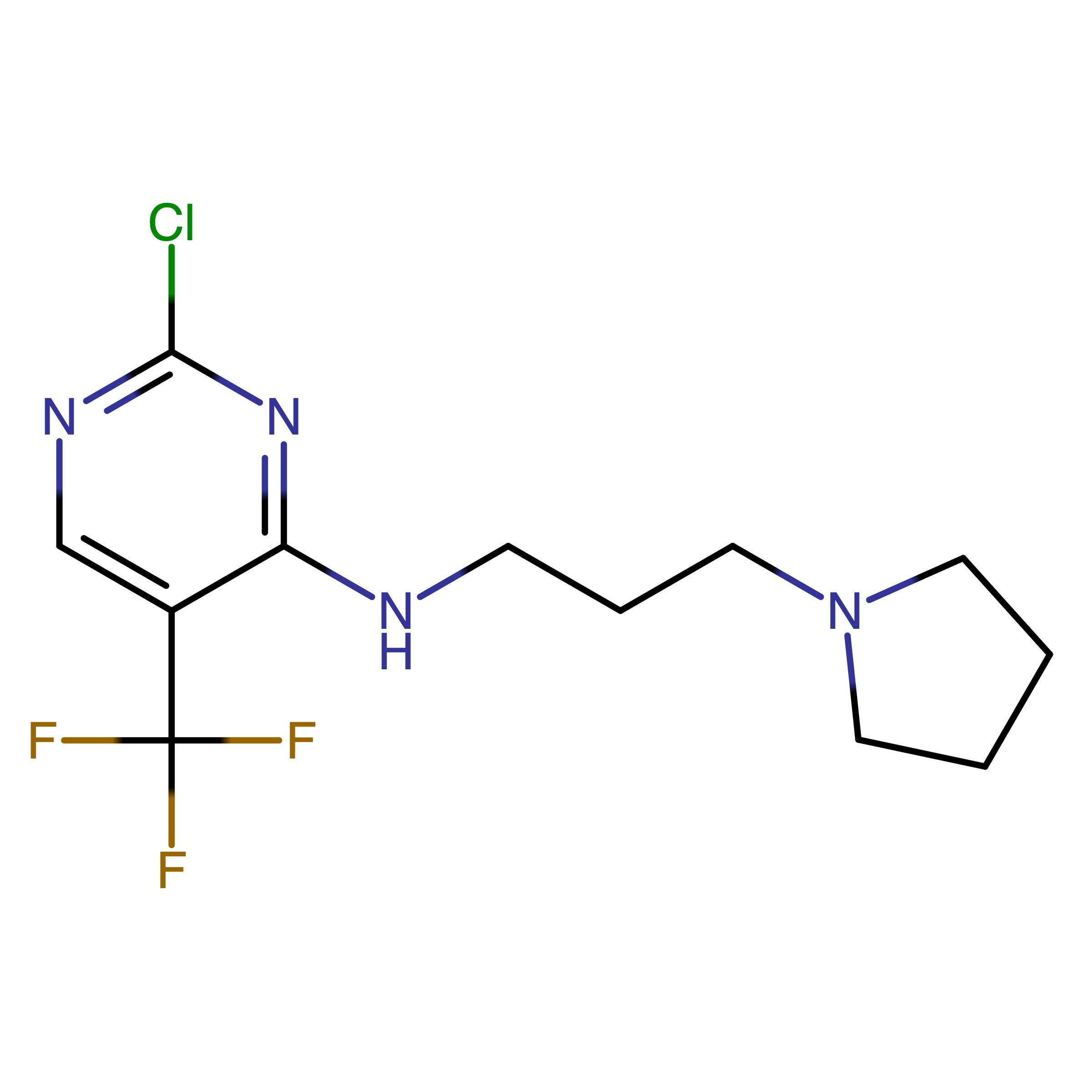 CAS RN 2850253-39-1 | 2-Chloro-N-(3-(pyrrolidin-1-yl)propyl)-5-(trifluoromethyl)pyrimidin-4-amine
