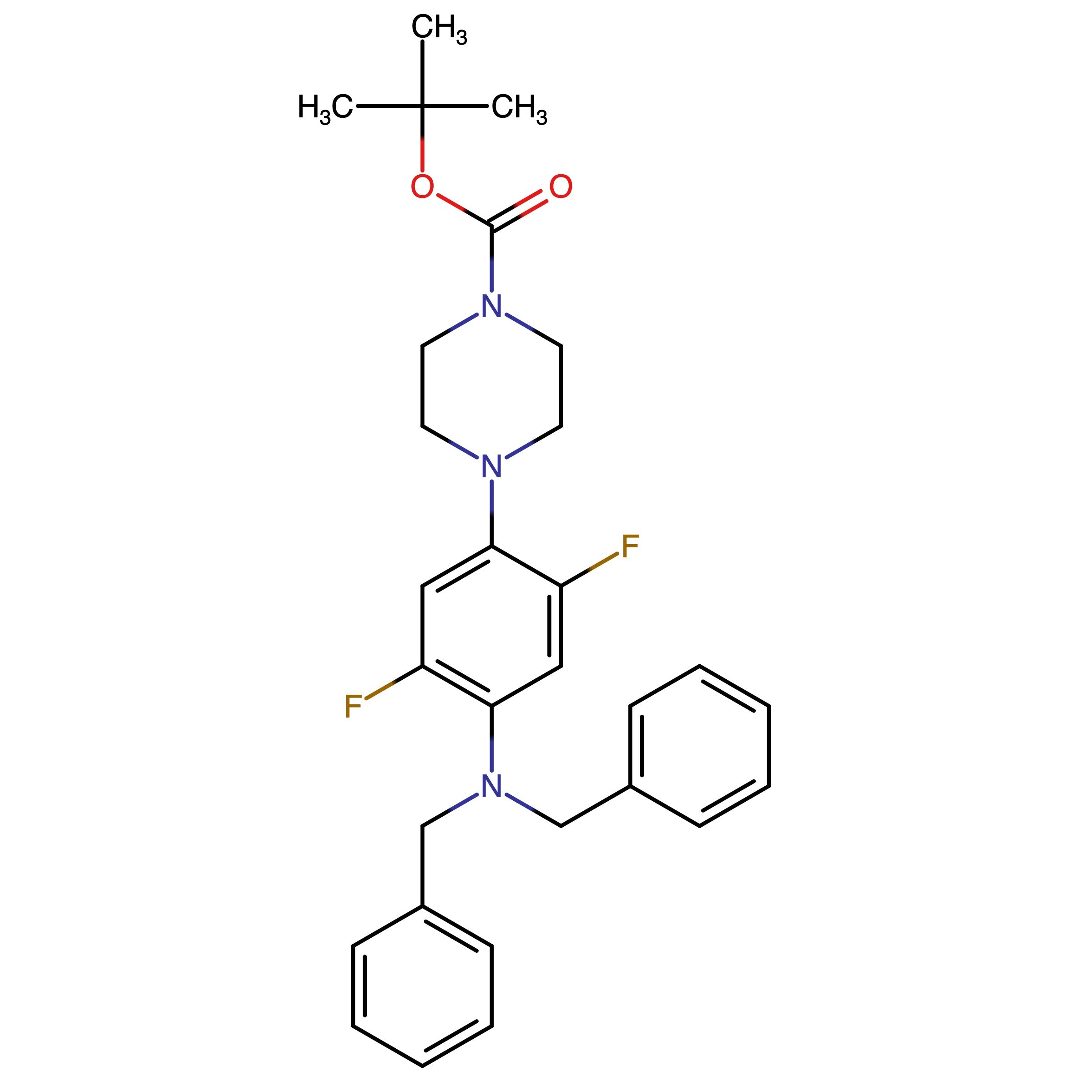 CAS RN 1386949-38-7 | tert-Butyl 4-(4-(dibenzylamino)-2,5-difluorophenyl)piperazine-1-carboxylate
