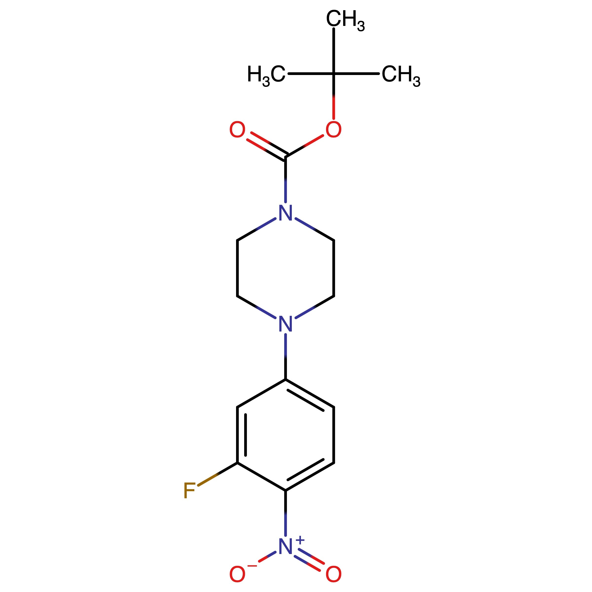 CAS RN 536977-31-8 | tert-Butyl 4-(3-fluoro-4-nitrophenyl)piperazine-1-carboxylate | MFCD31922541