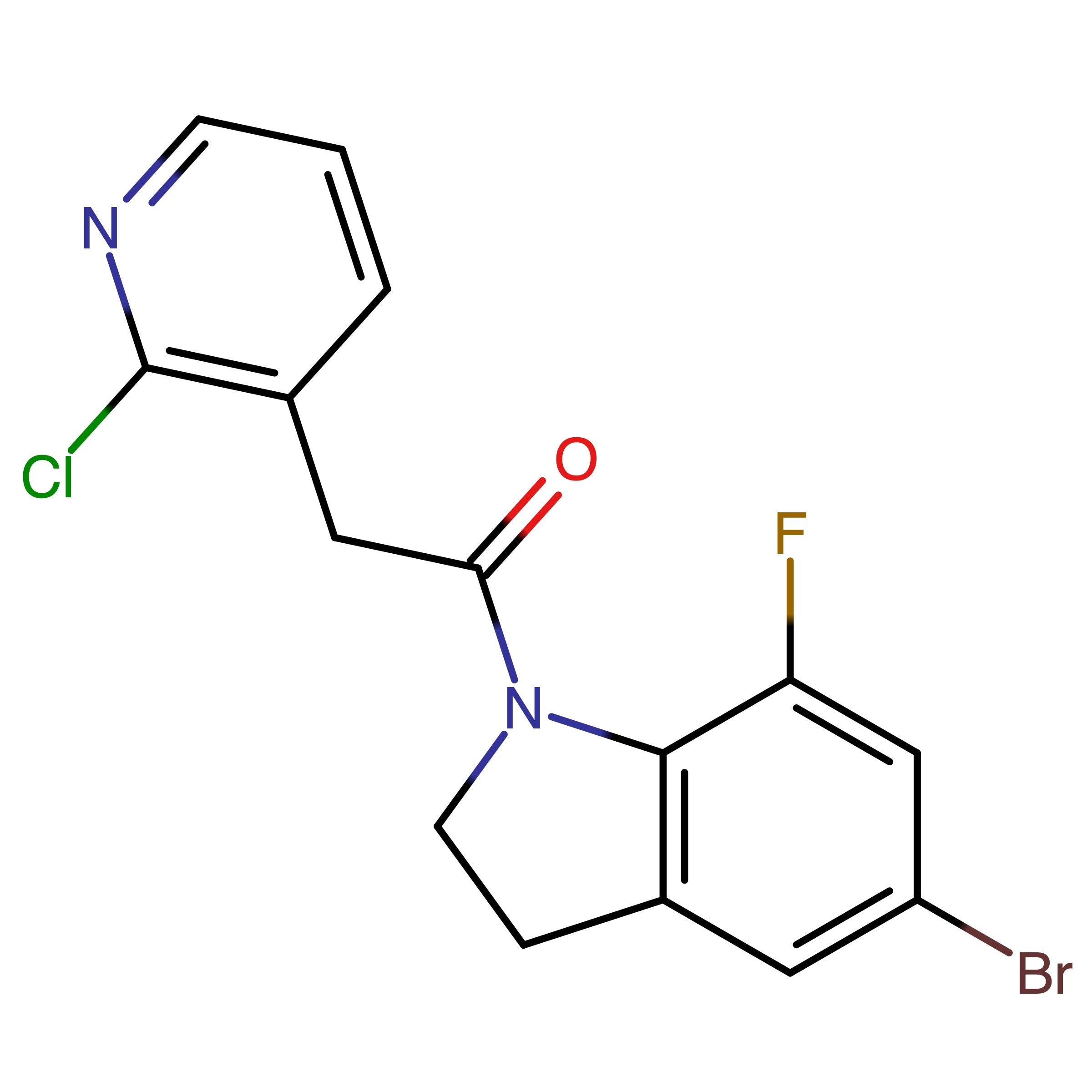 CAS RN 2304775-68-4 | 1-(5-Bromo-7-fluoroindolin-1-yl)-2-(2-chloropyridin-3-yl)ethan-1-one