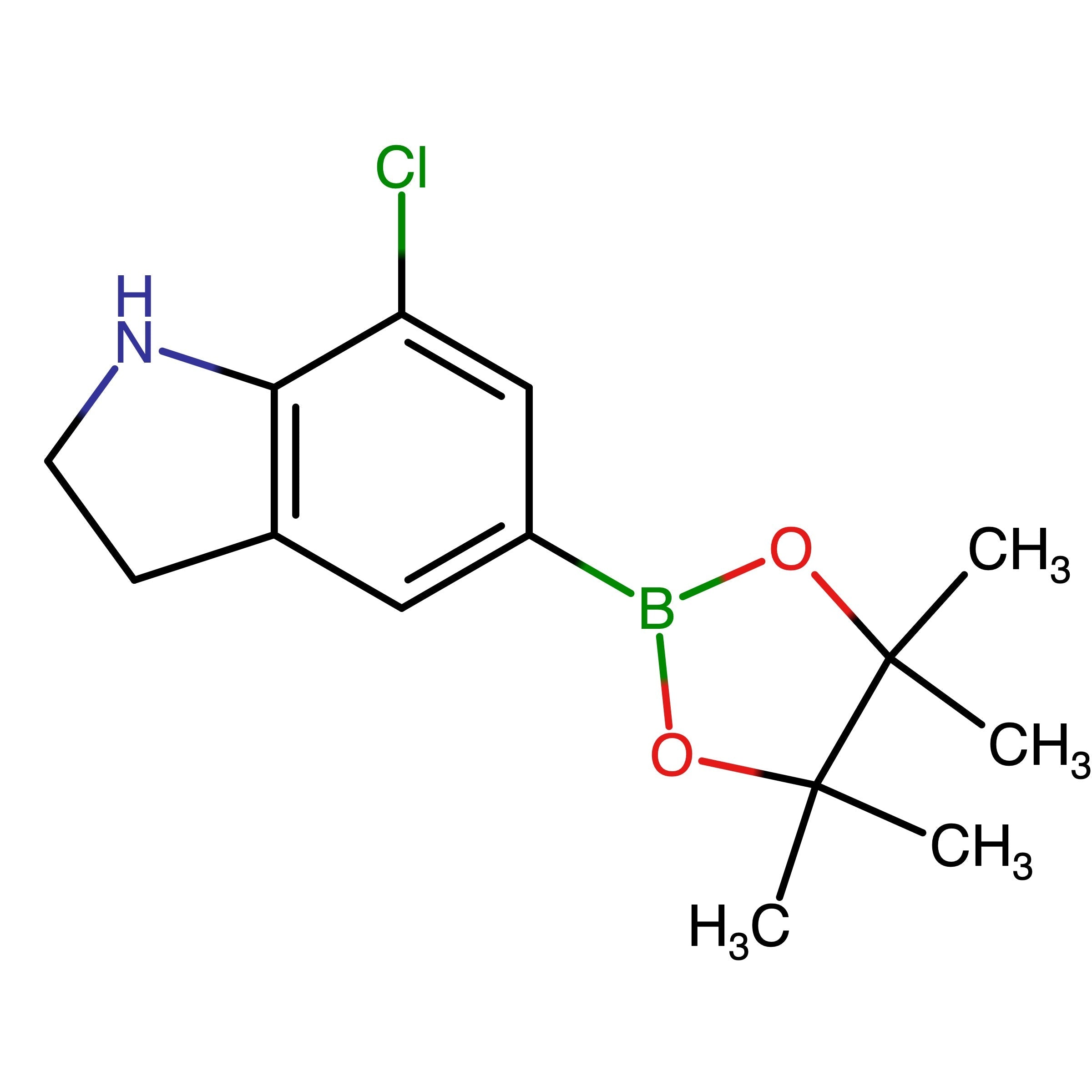 CAS RN 2304775-88-8 | 7-Chloro-5-(4,4,5,5-tetramethyl-1,3,2-dioxaborolan-2-yl)indoline