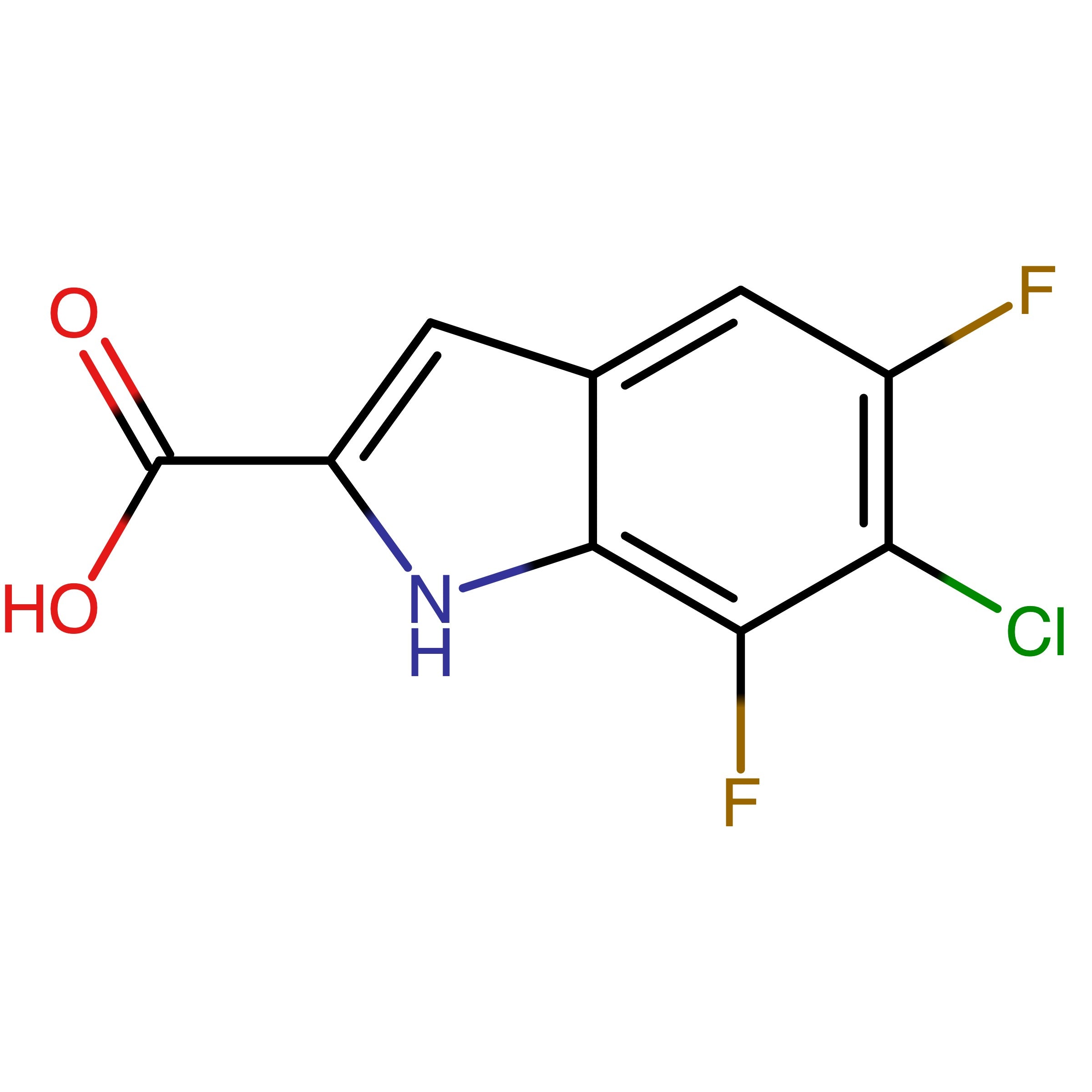 CAS RN 2368980-47-4 | 6-Chloro-5,7-difluoro-1H-indole-2-carboxylic acid
