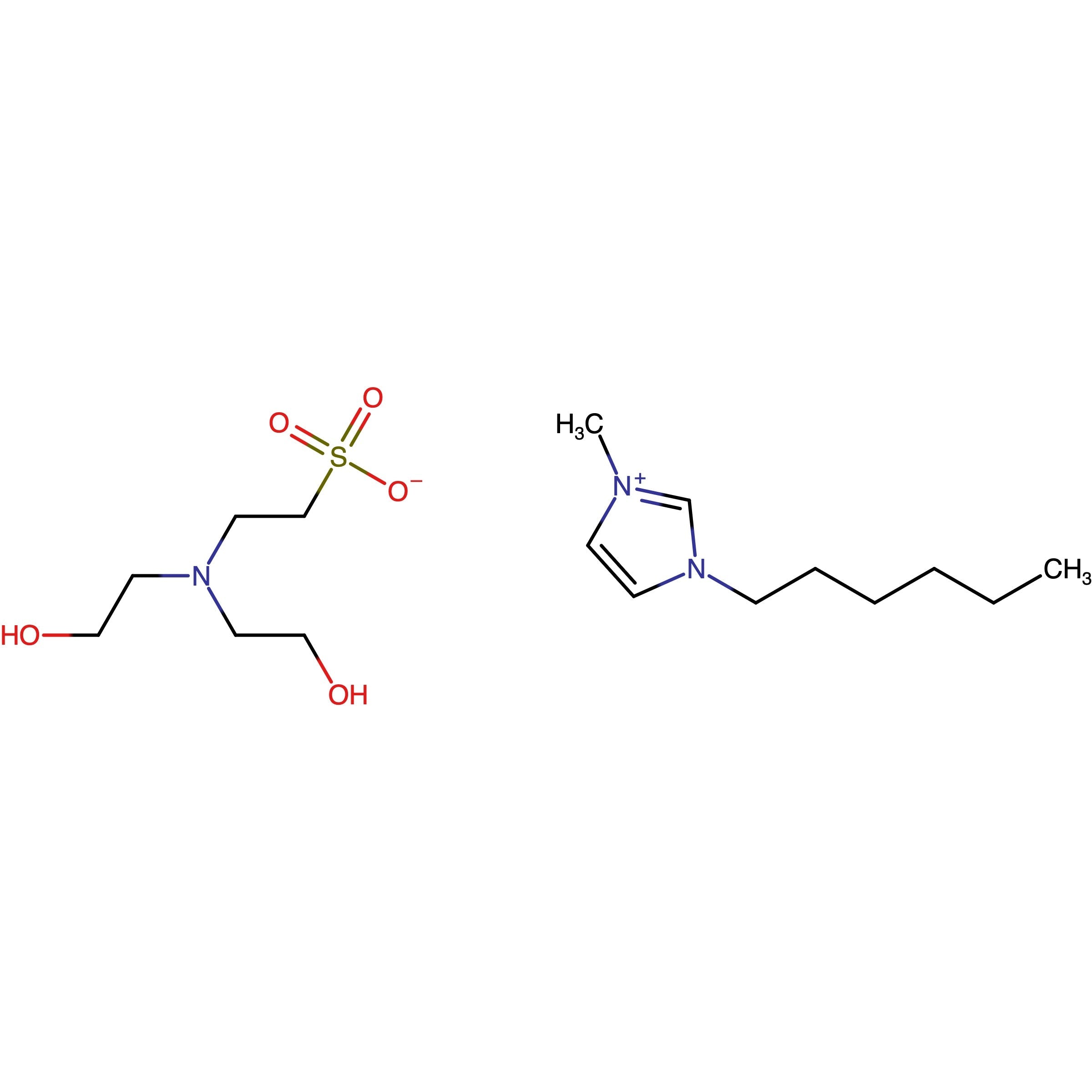 CAS RN 2745024-02-4 | 1-Hexyl-3-methyl-1H-imidazol-3-ium 2-(bis(2-hydroxyethyl)amino)ethane-1-sulfonate