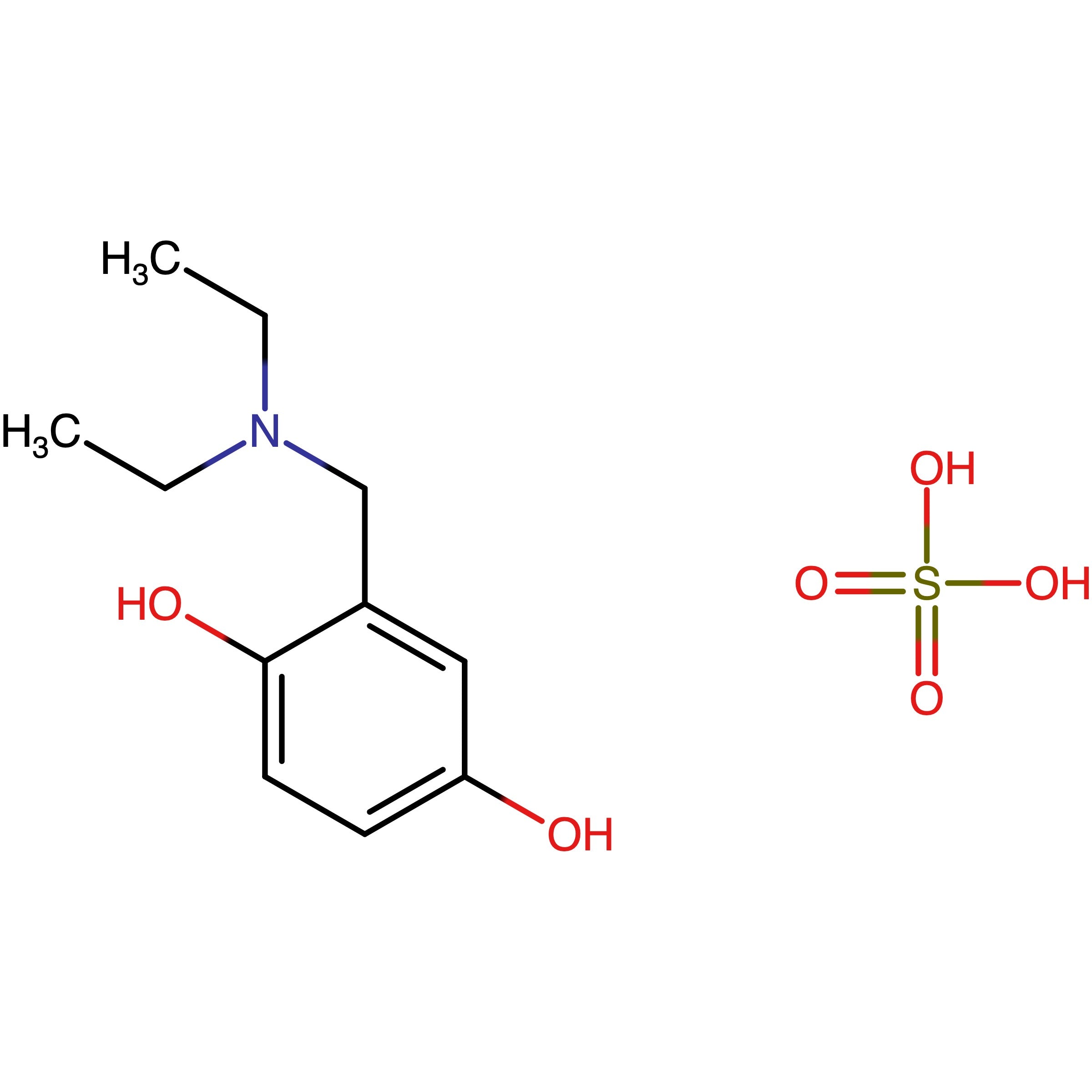 CAS RN 1630760-15-4 | 2-((Diethylamino)methyl)benzene-1,4-diol sulfate