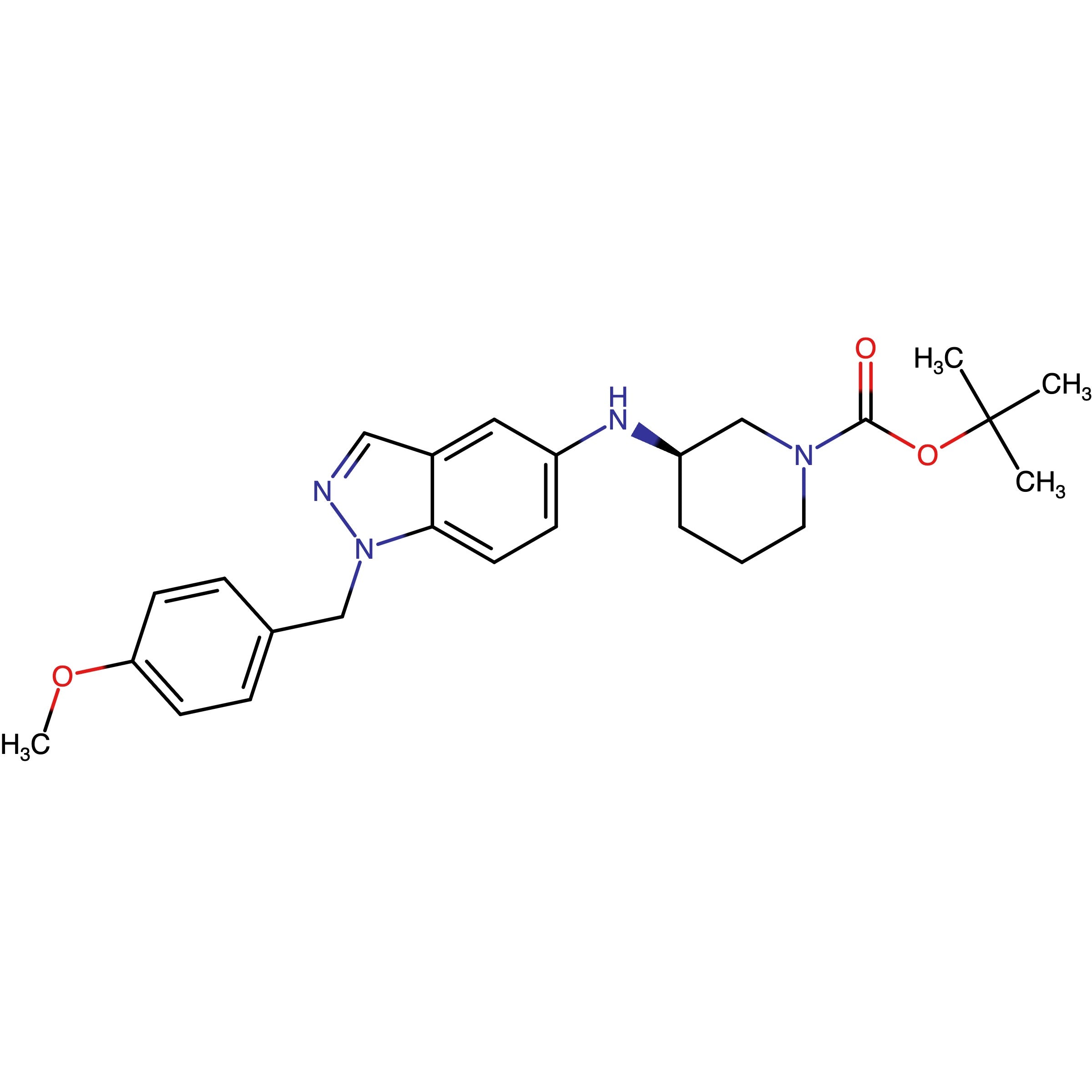 CAS RN 1178903-19-9 | tert-Butyl (R)-3-((1-(4-methoxybenzyl)-1H-indazol-5-yl)amino)piperidine-1-carboxylate