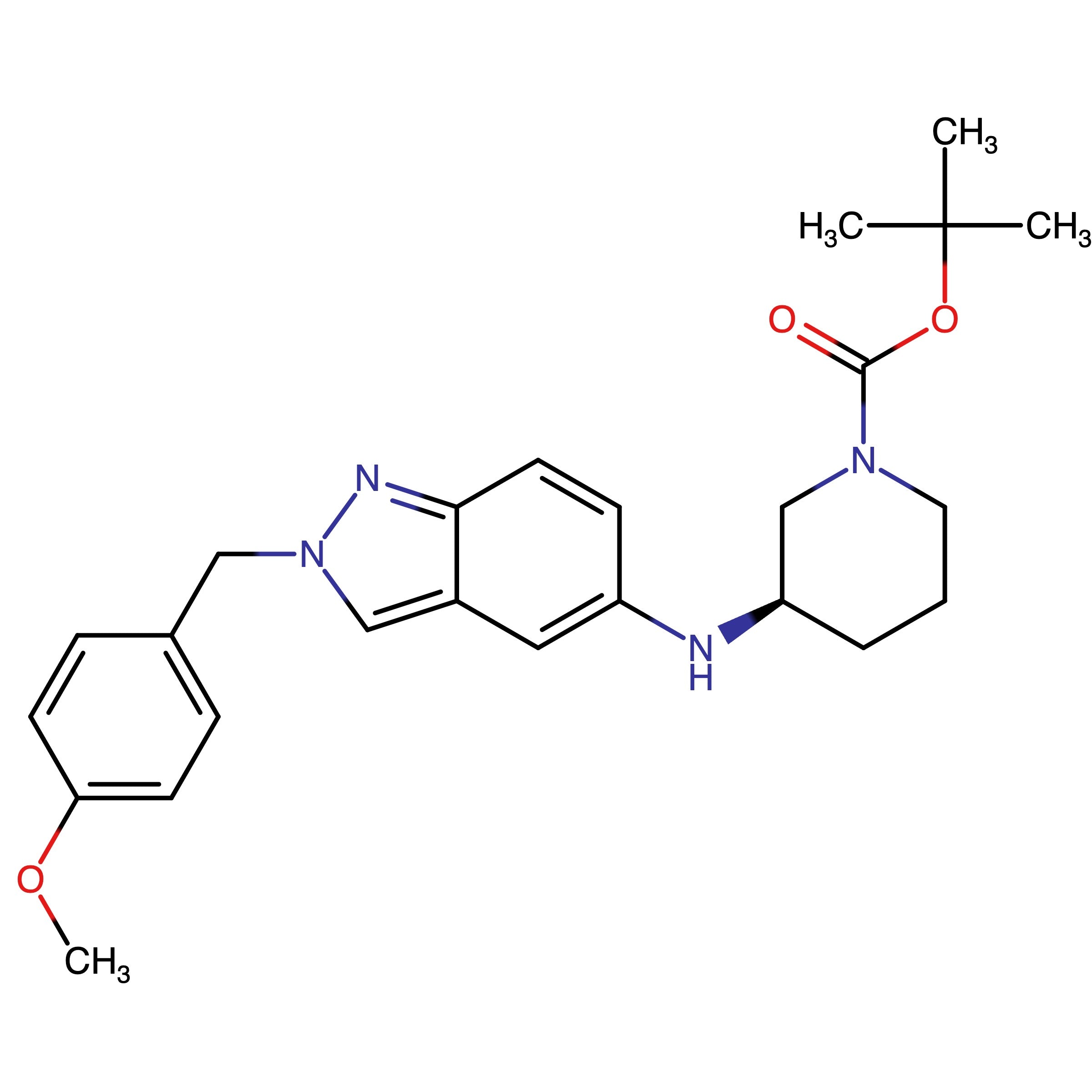 CAS RN 1178903-20-2 | tert-Butyl (R)-3-((2-(4-methoxybenzyl)-2H-indazol-5-yl)amino)piperidine-1-carboxylate