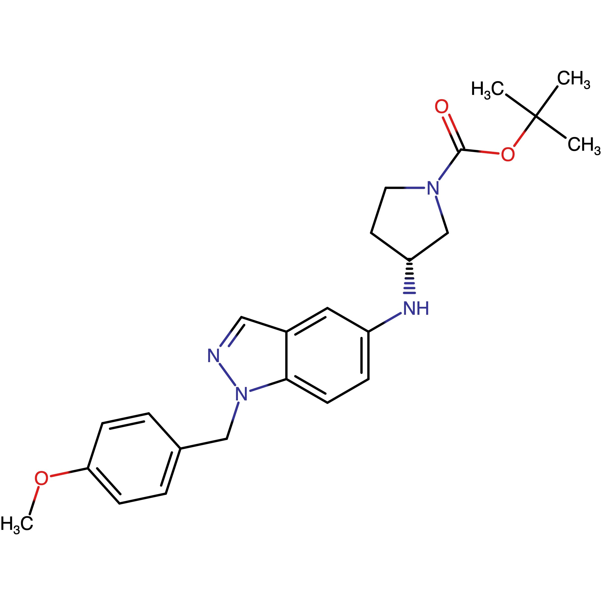 CAS RN 1178903-55-3 | tert-Butyl (R)-3-((1-(4-methoxybenzyl)-1H-indazol-5-yl)amino)pyrrolidine-1-carboxylate