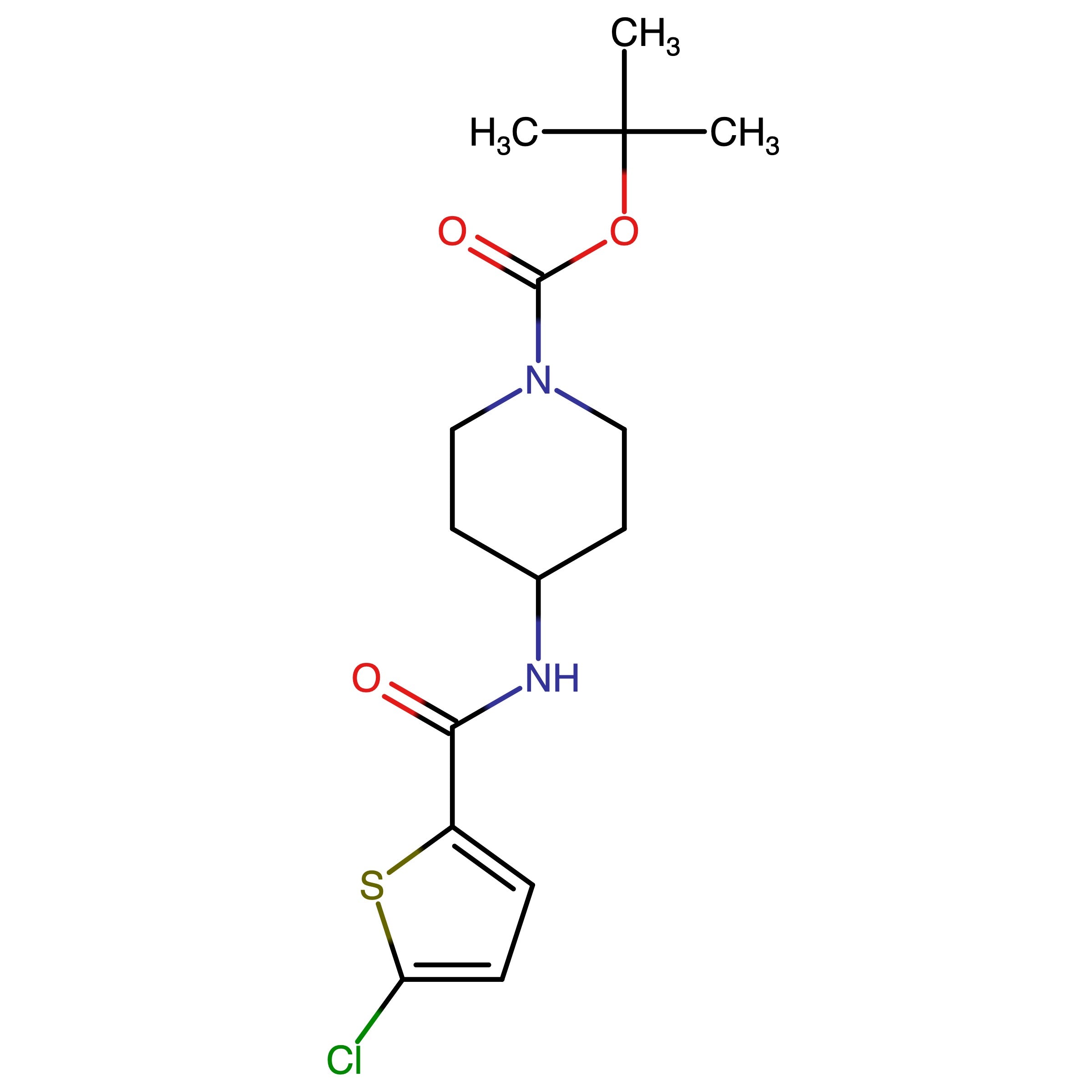 CAS RN 1286182-23-7 | tert-Butyl 4-(5-chlorothiophene-2-carboxamido)piperidine-1-carboxylate