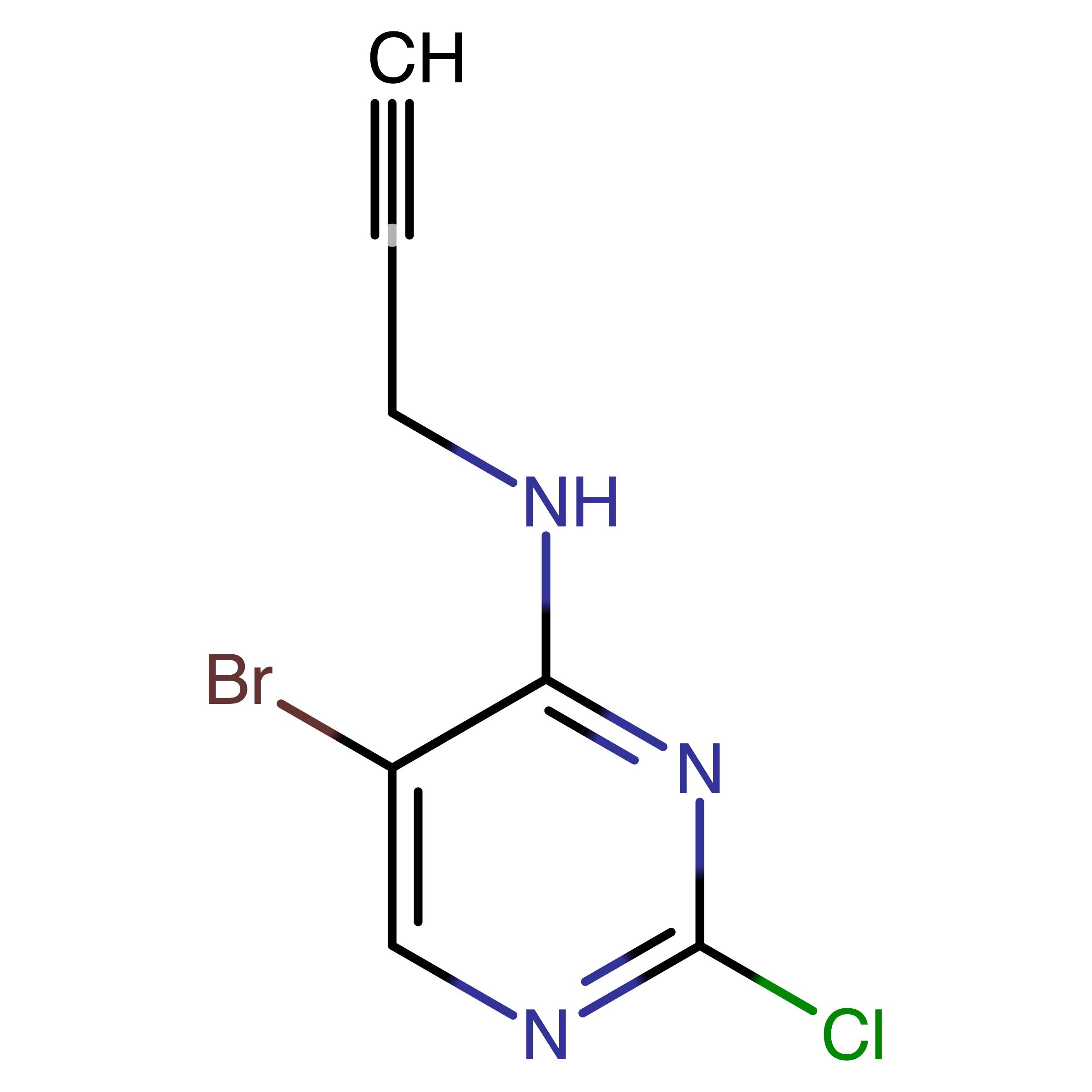 CAS RN 477592-93-1 | 5-Bromo-2-chloro-N-(prop-2-yn-1-yl)pyrimidin-4-amine