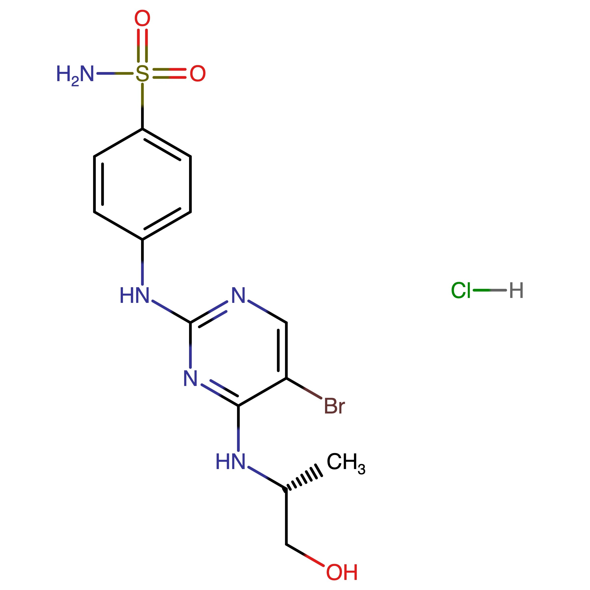CAS RN 1504571-84-9 | (R)-4-((5-Bromo-4-((1-hydroxypropan-2-yl)amino)pyrimidin-2-yl)amino)benzenesulfonamide hydrochloride