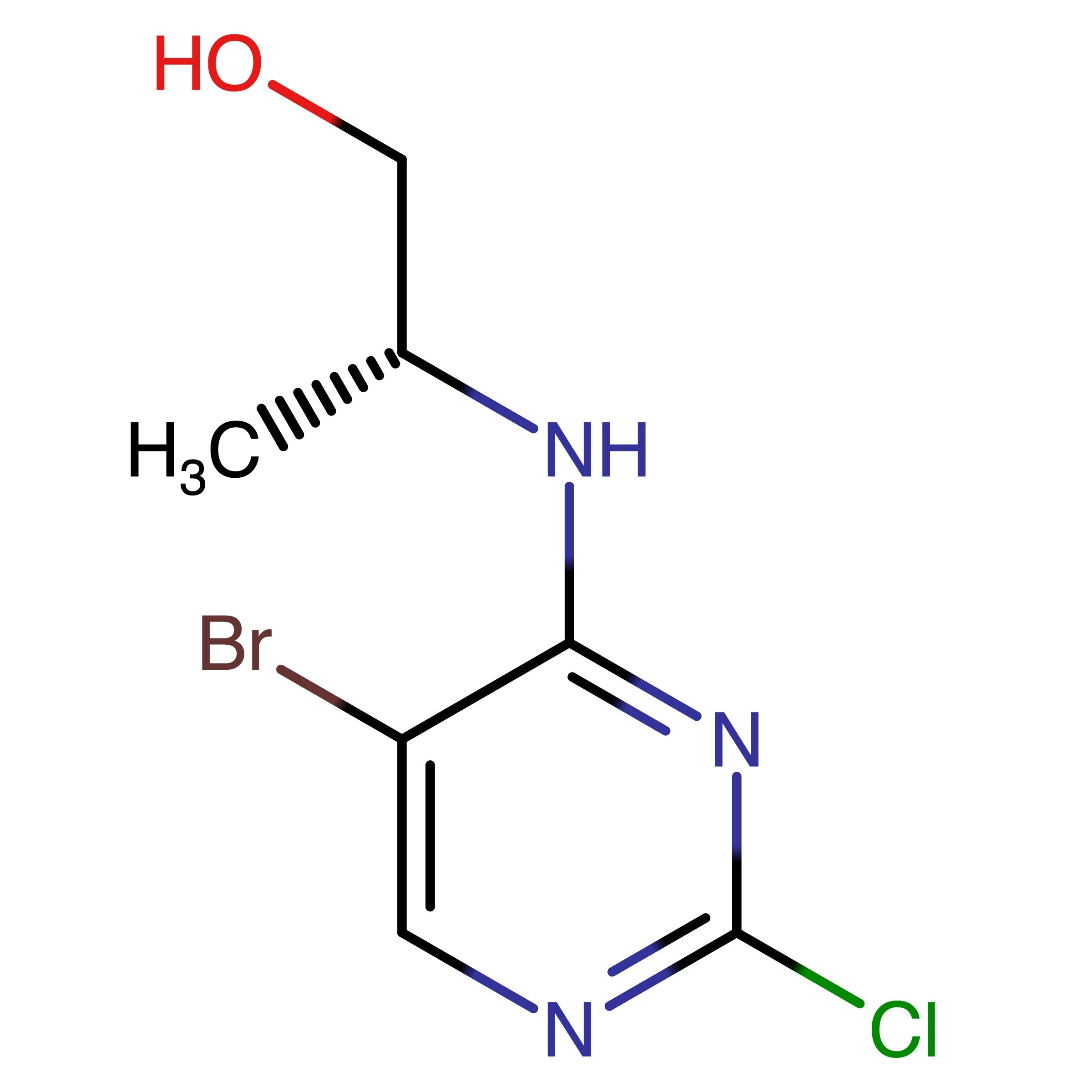 CAS RN 477593-52-5 | (R)-2-((5-Bromo-2-chloropyrimidin-4-yl)amino)propan-1-ol