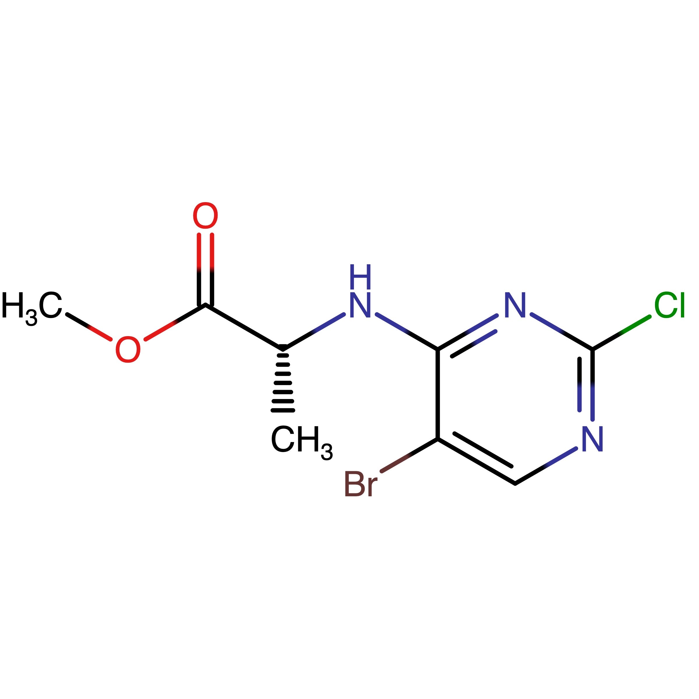 CAS RN 851008-31-6 | Methyl (5-bromo-2-chloropyrimidin-4-yl)-D-alaninate