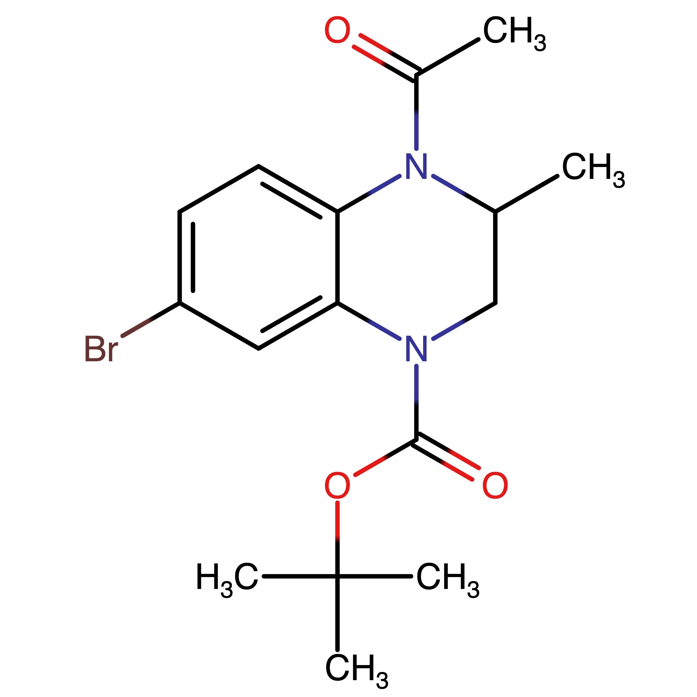 CAS RN 2222510-33-8 | tert-Butyl 4-acetyl-7-bromo-3-methyl-3,4-dihydroquinoxaline-1(2H)-carboxylate