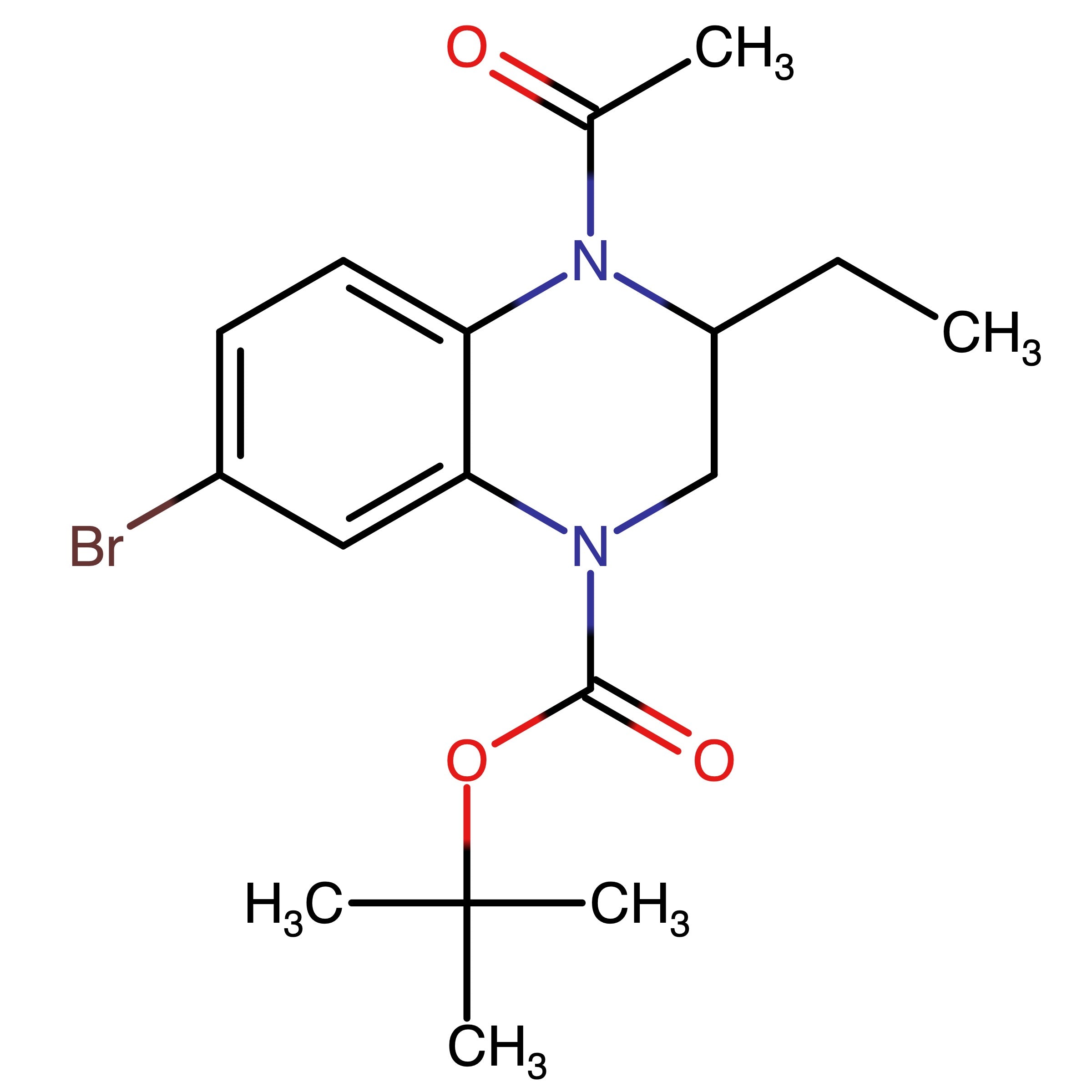 CAS RN 2222510-36-1 | tert-Butyl 4-acetyl-7-bromo-3-ethyl-3,4-dihydroquinoxaline-1(2H)-carboxylate