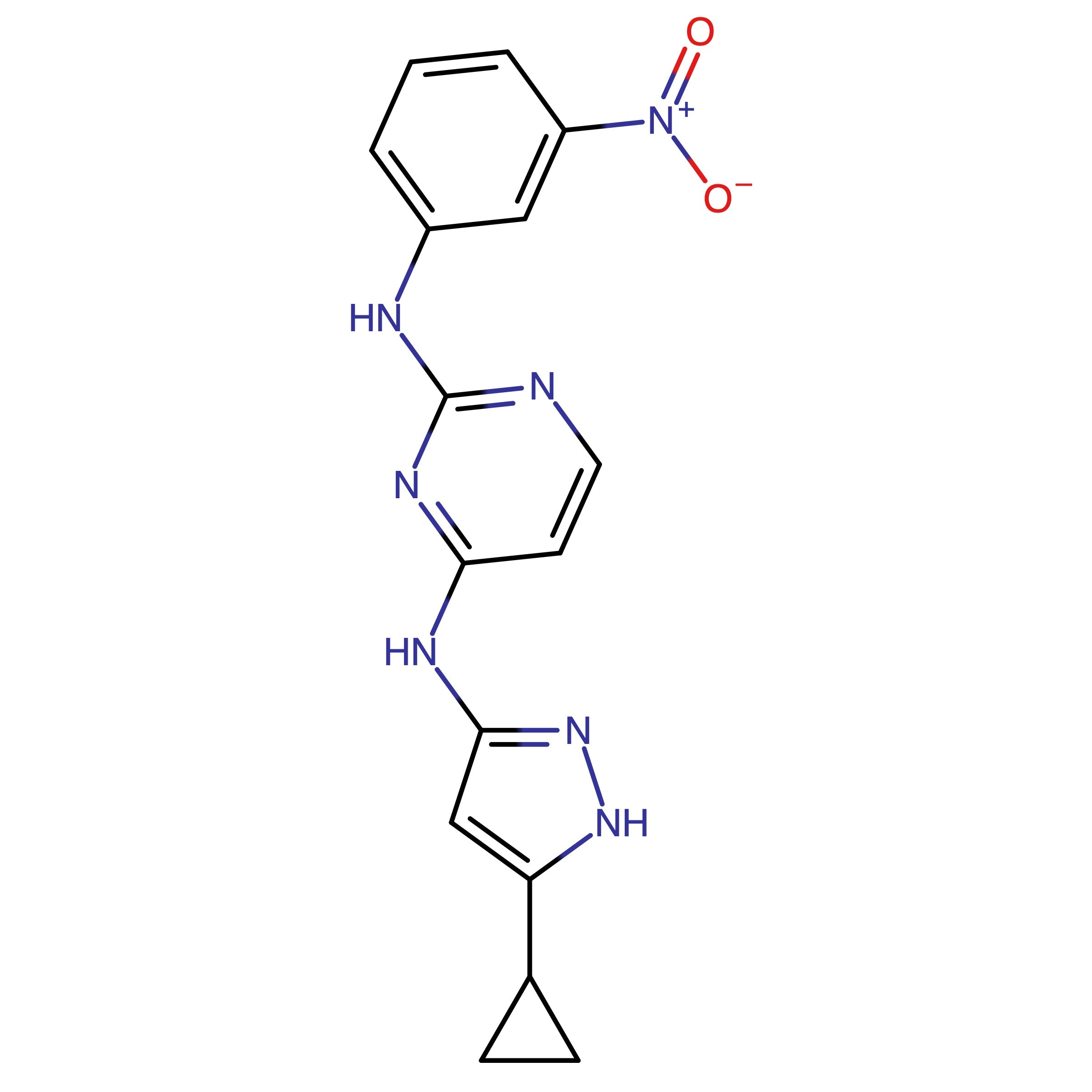 CAS RN 2412458-10-5 | N4-(5-Cyclopropyl-1H-pyrazol-3-yl)-N2-(3-nitrophenyl)pyrimidine-2,4-diamine