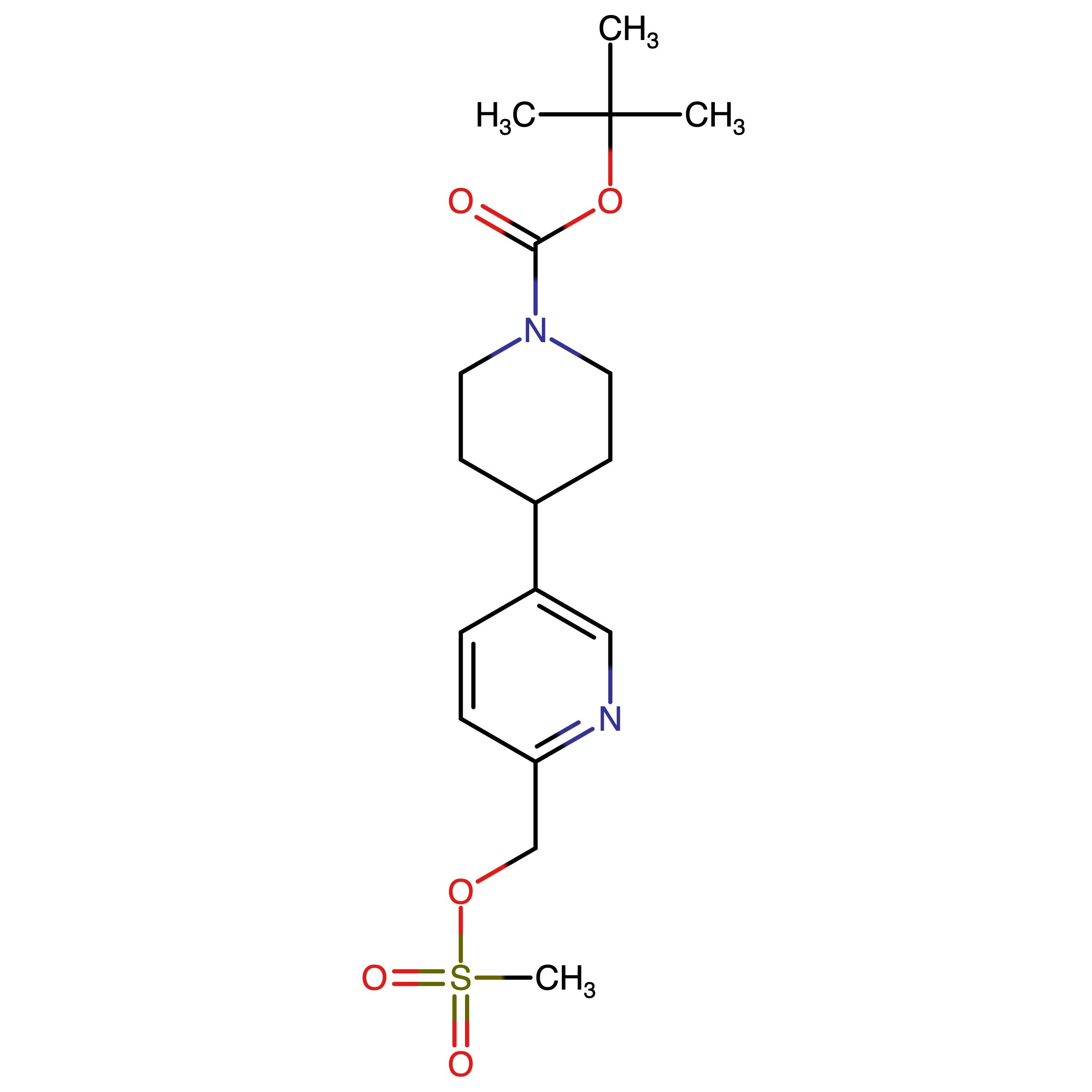 CAS RN 1206968-58-2 | tert-Butyl 4-(6-(((methylsulfonyl)oxy)methyl)pyridin-3-yl)piperidine-1-carboxylate
