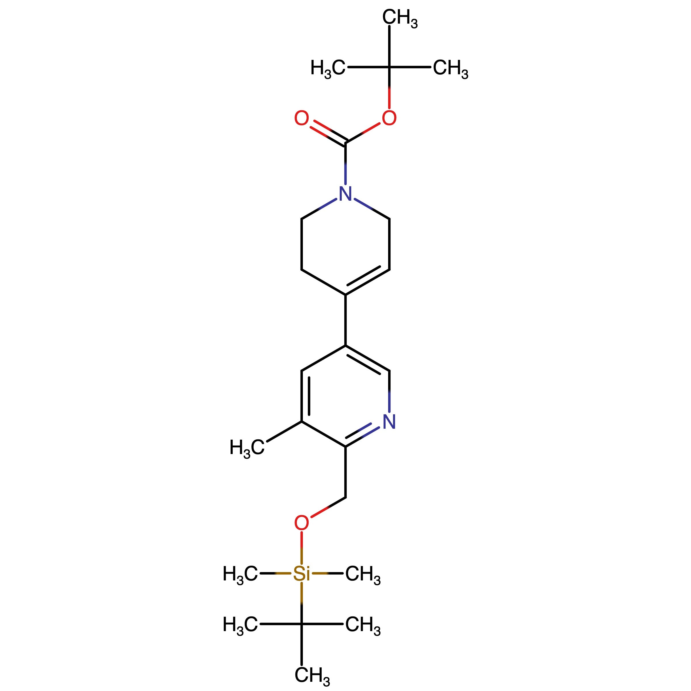 CAS RN 1206968-98-0 | tert-Butyl 6-(((tert-butyldimethylsilyl)oxy)methyl)-5-methyl-3',6'-dihydro-[3,4'-bipyridine]-1'(2'H)-carboxylate
