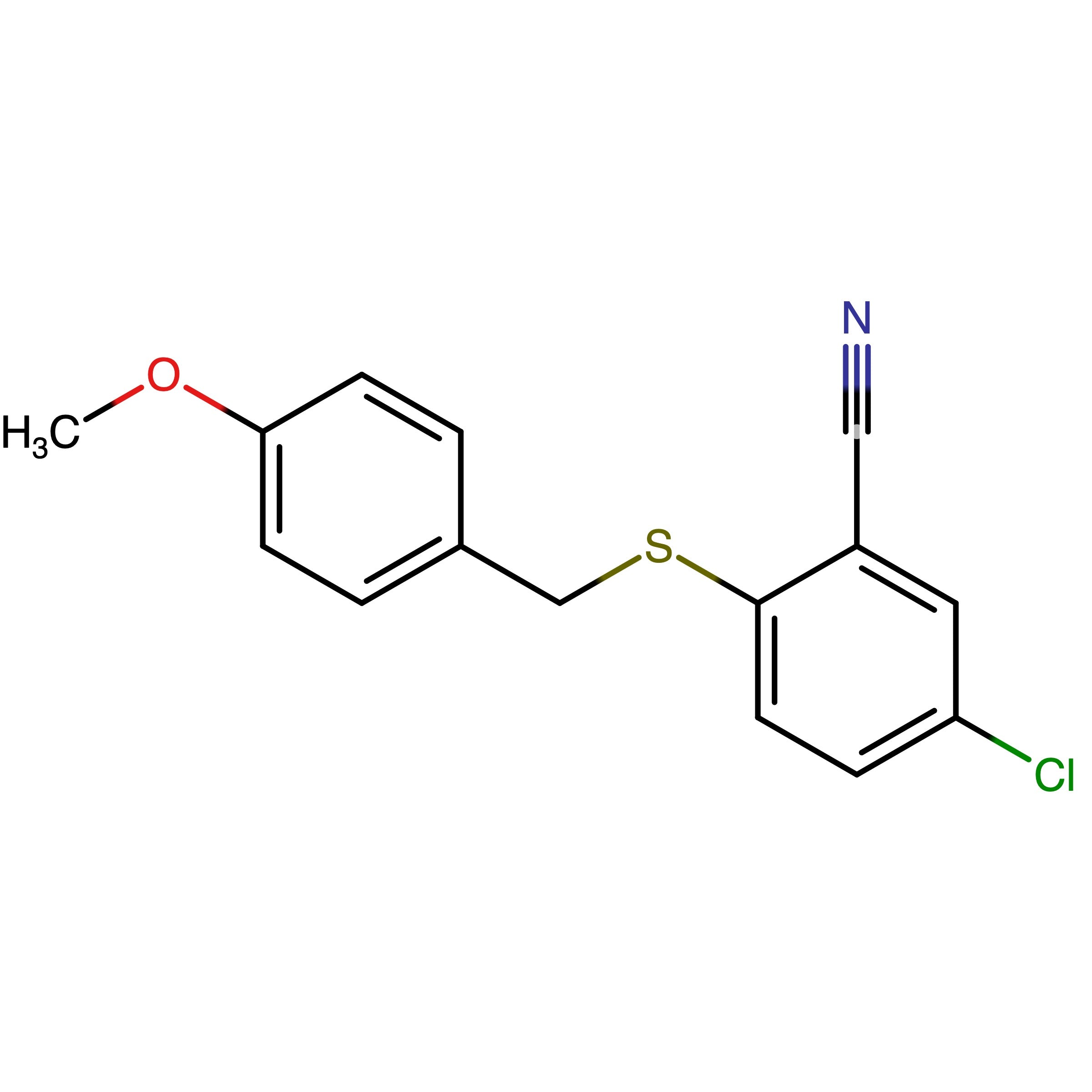 CAS RN 1809143-21-2 | 5-Chloro-2-((4-methoxybenzyl)thio)benzonitrile