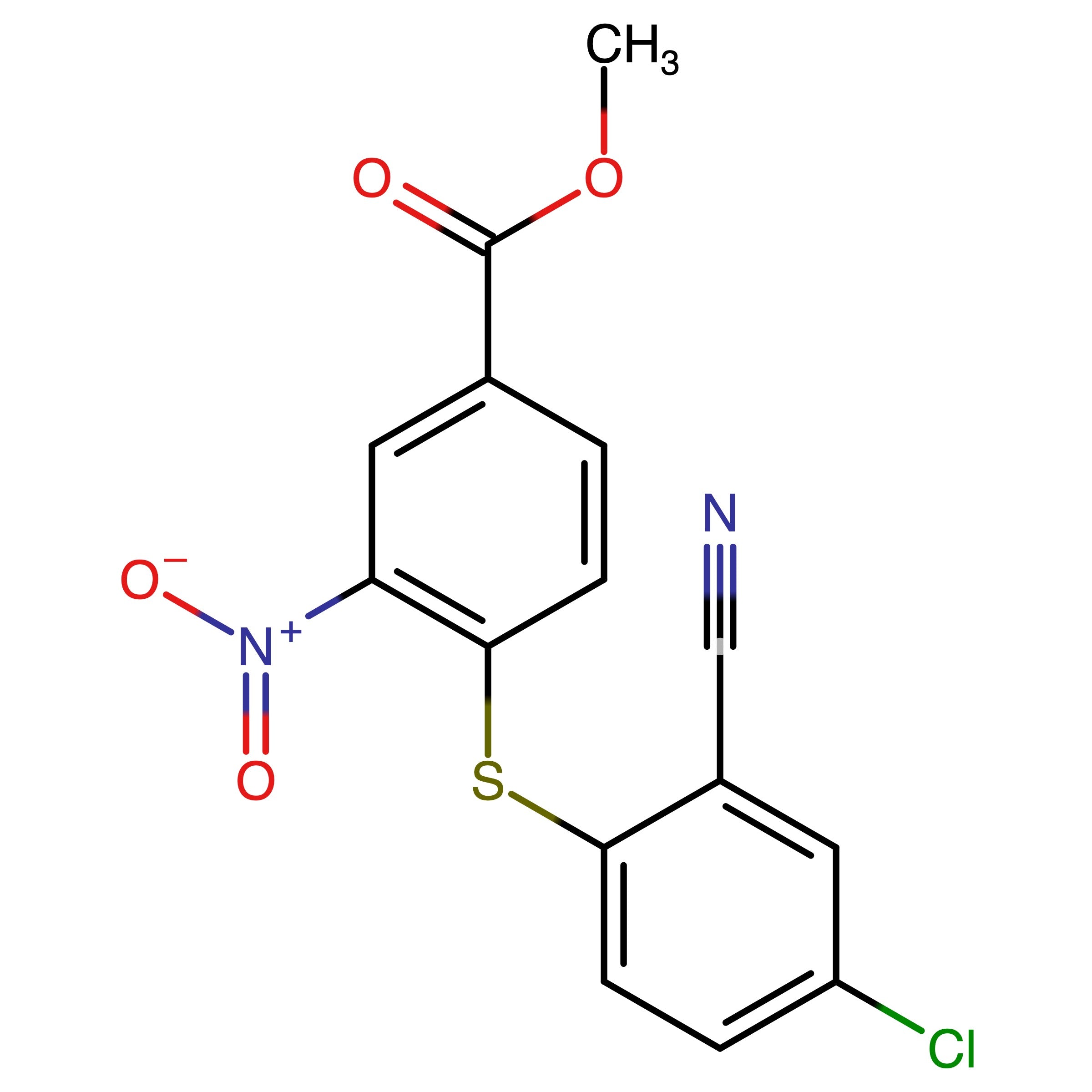 CAS RN 1809143-22-3 | Methyl 4-((4-chloro-2-carbonitrilphenyl)thio)-3-nitrobenzoate