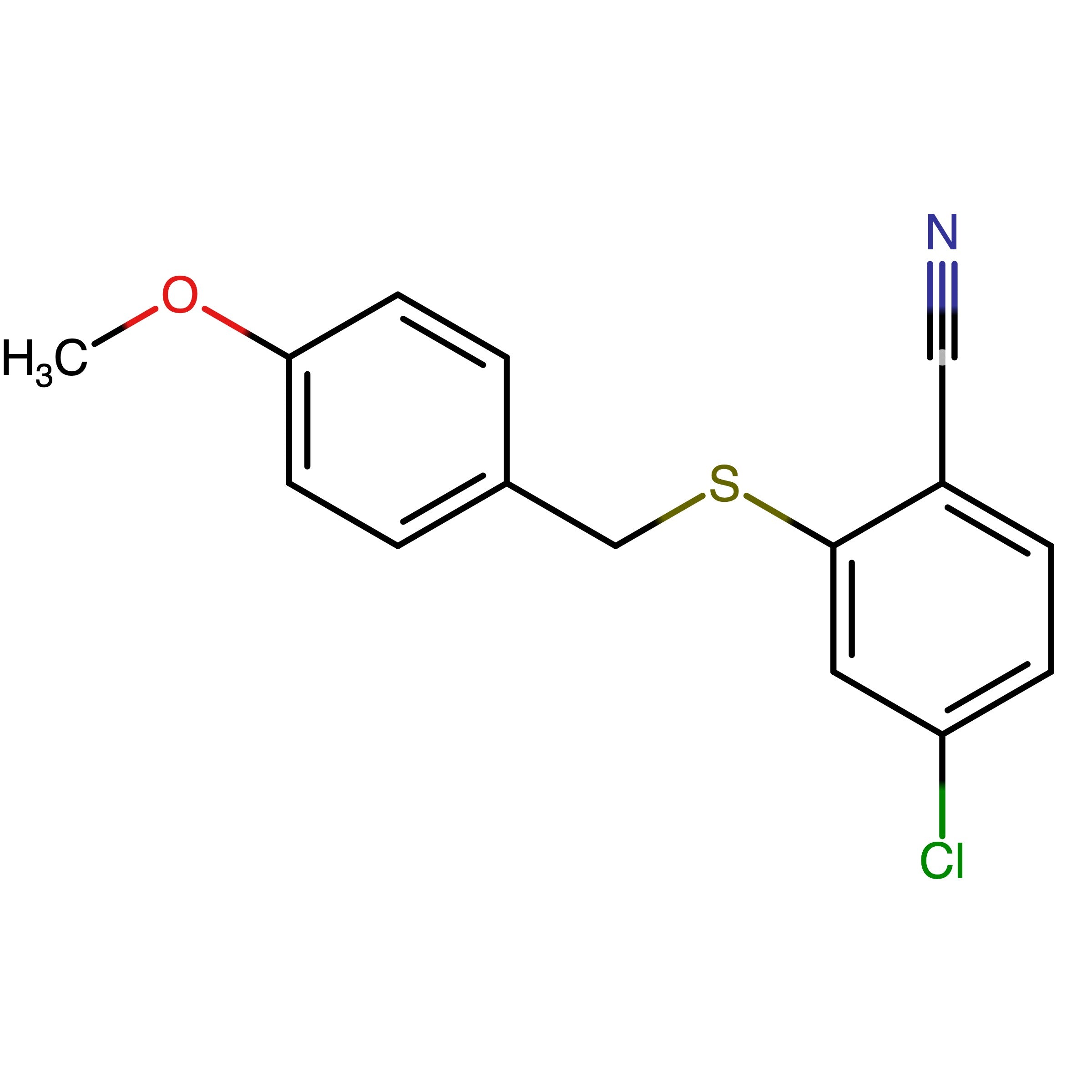 CAS RN 1809143-24-5 | 4-Chloro-2-((4-methoxybenzyl)thio)benzonitrile